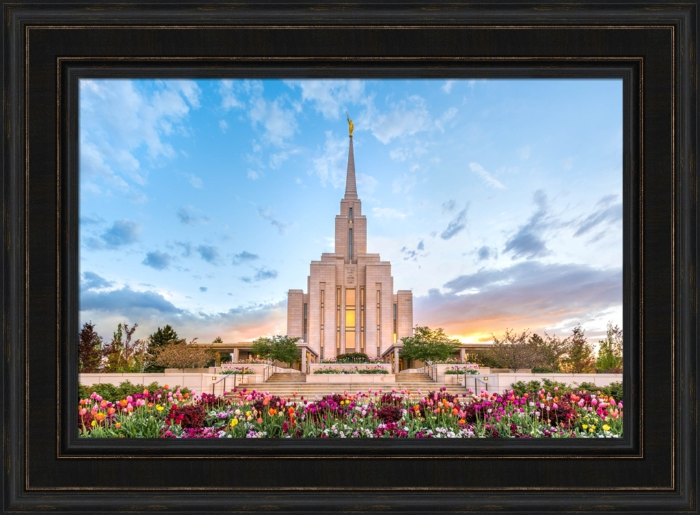 Oquirrh Mountain Temple, Beauty of Creation (20x30 Framed Art)