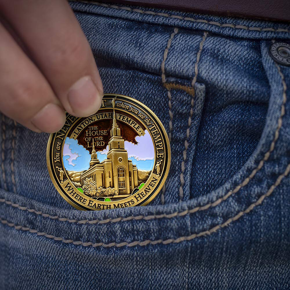 Layton Utah Temple Medallion Coin, , large image number 4