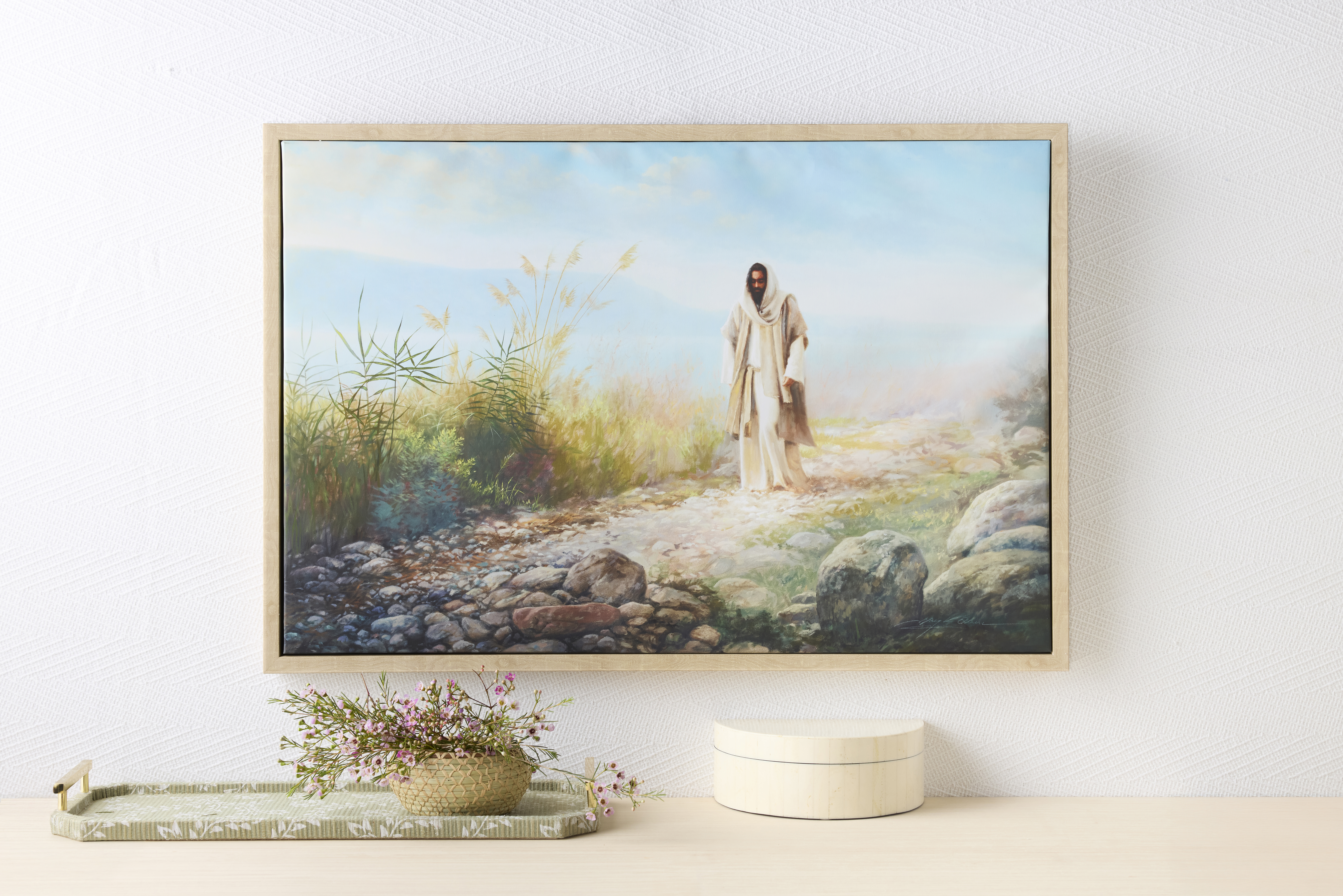 Walk in the Light (20x30 Floating Framed Canvas Print) - OLSEN