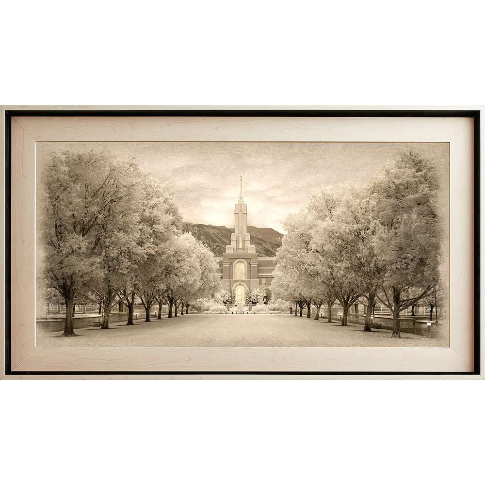 Mount Timpanogos Utah Temple, Light Wood (22x39 Framed Textured Paper), , large image number 0