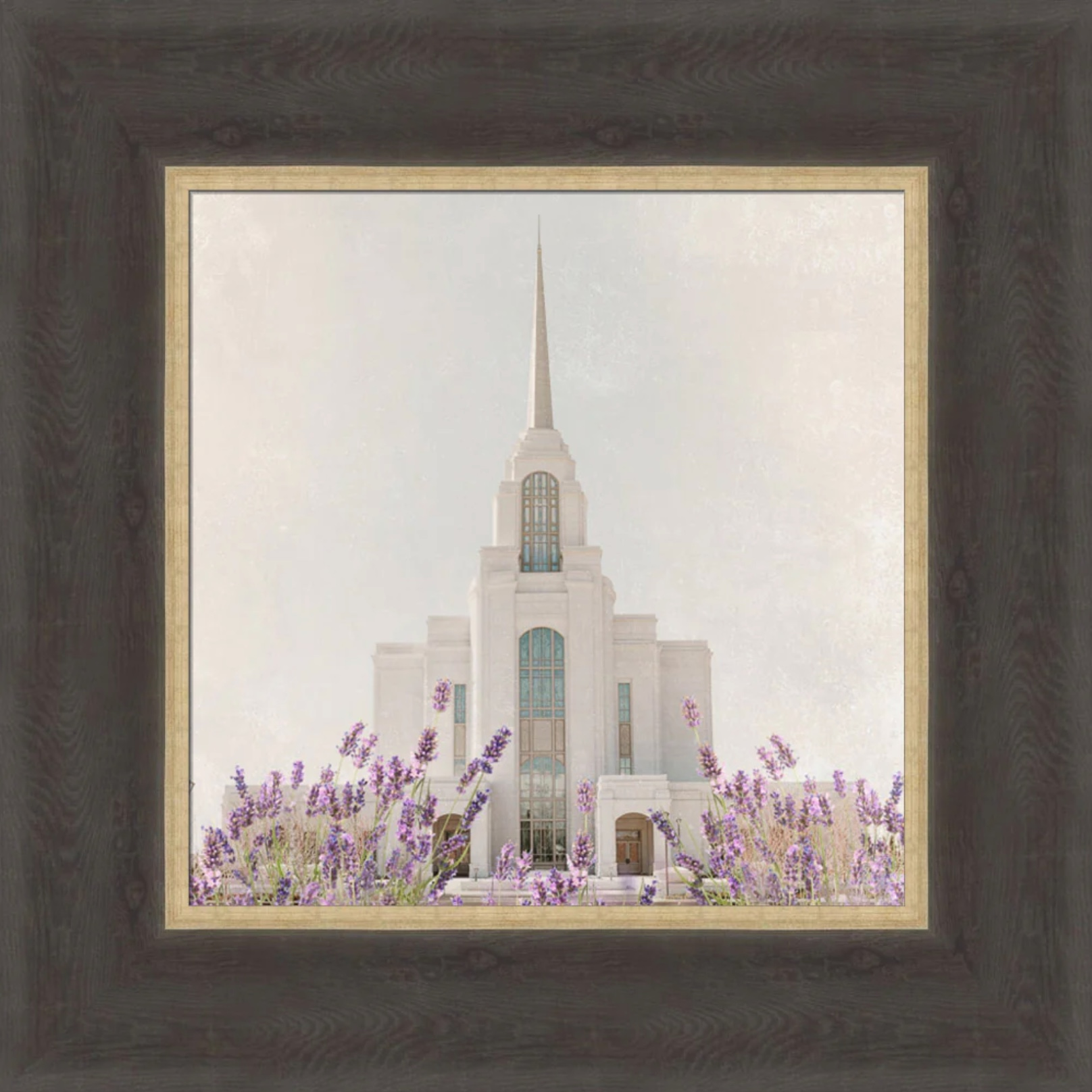 Syracuse Utah Temple - House of Healing (13x13 Framed Paper Print)