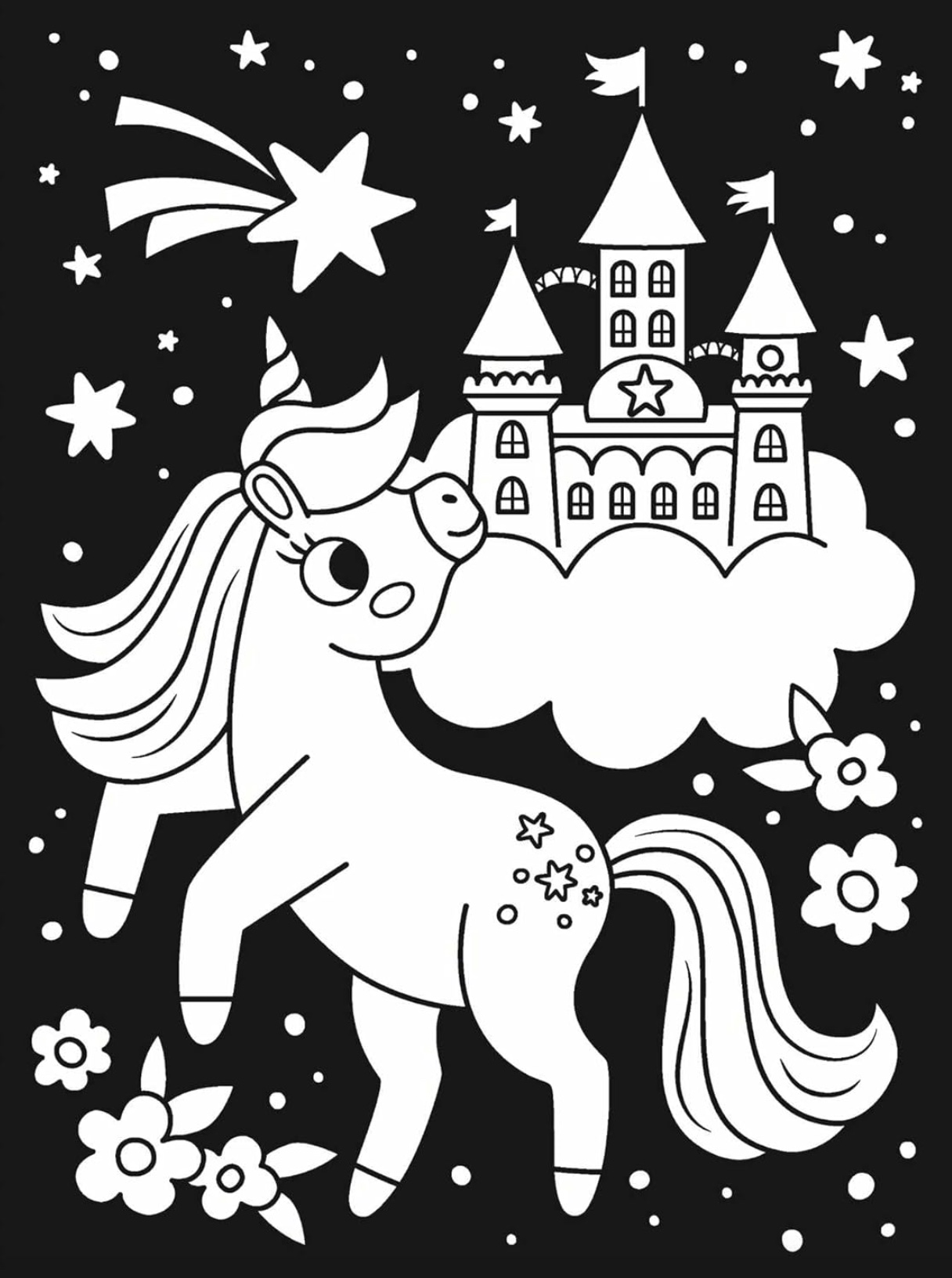 Unicorns Velvet Art Coloring and Activity Book, , large image number 3