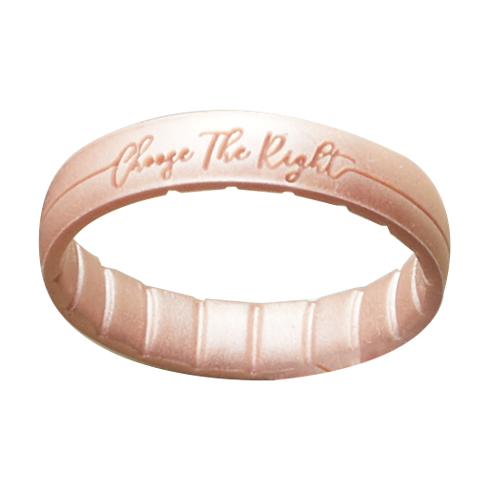 Silicone Thin Rose Gold CTR Ring,  Silicone Thin Rose Gold CTR Ring