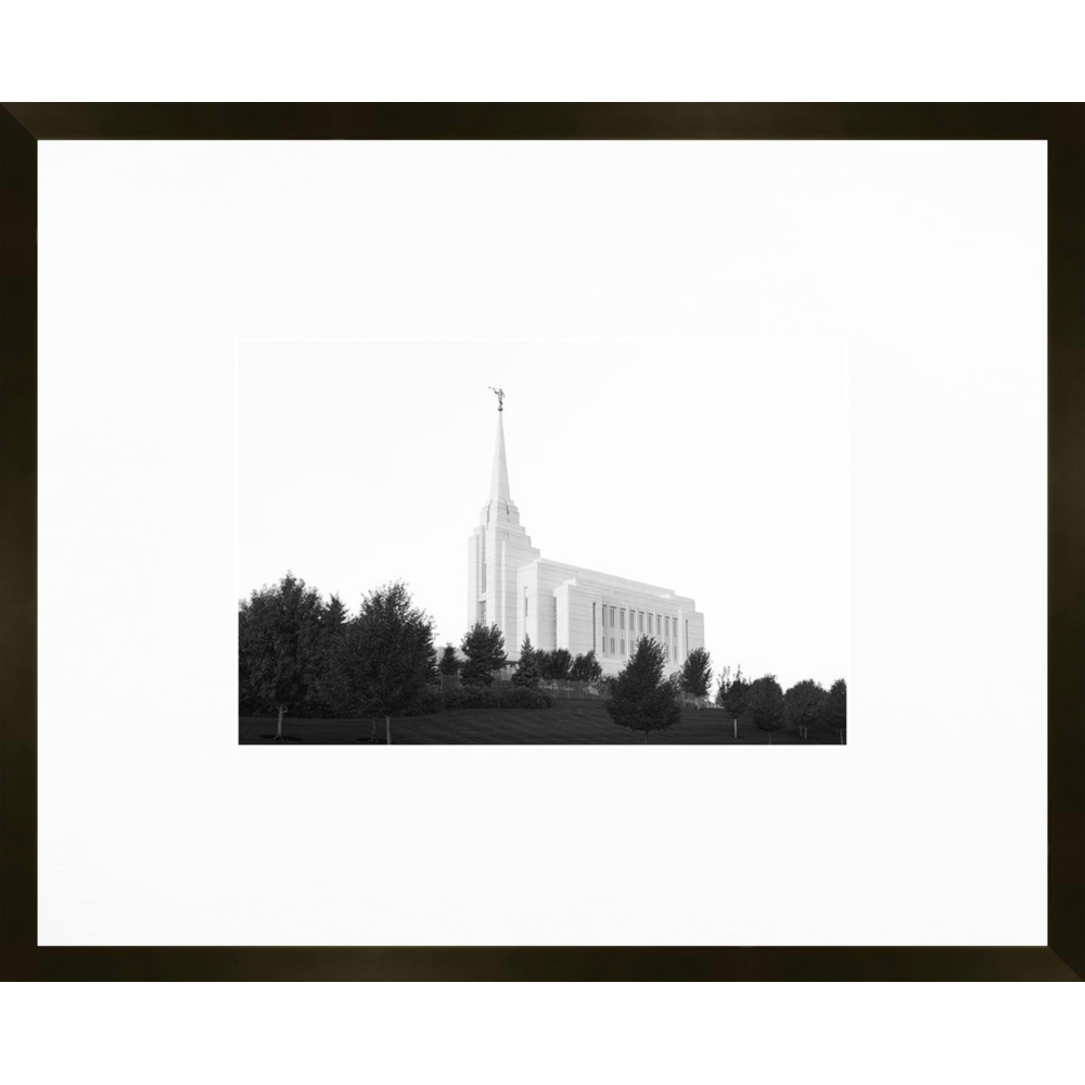 Rexburg Temple, Place of Peace (21x17 Framed Paper Print)