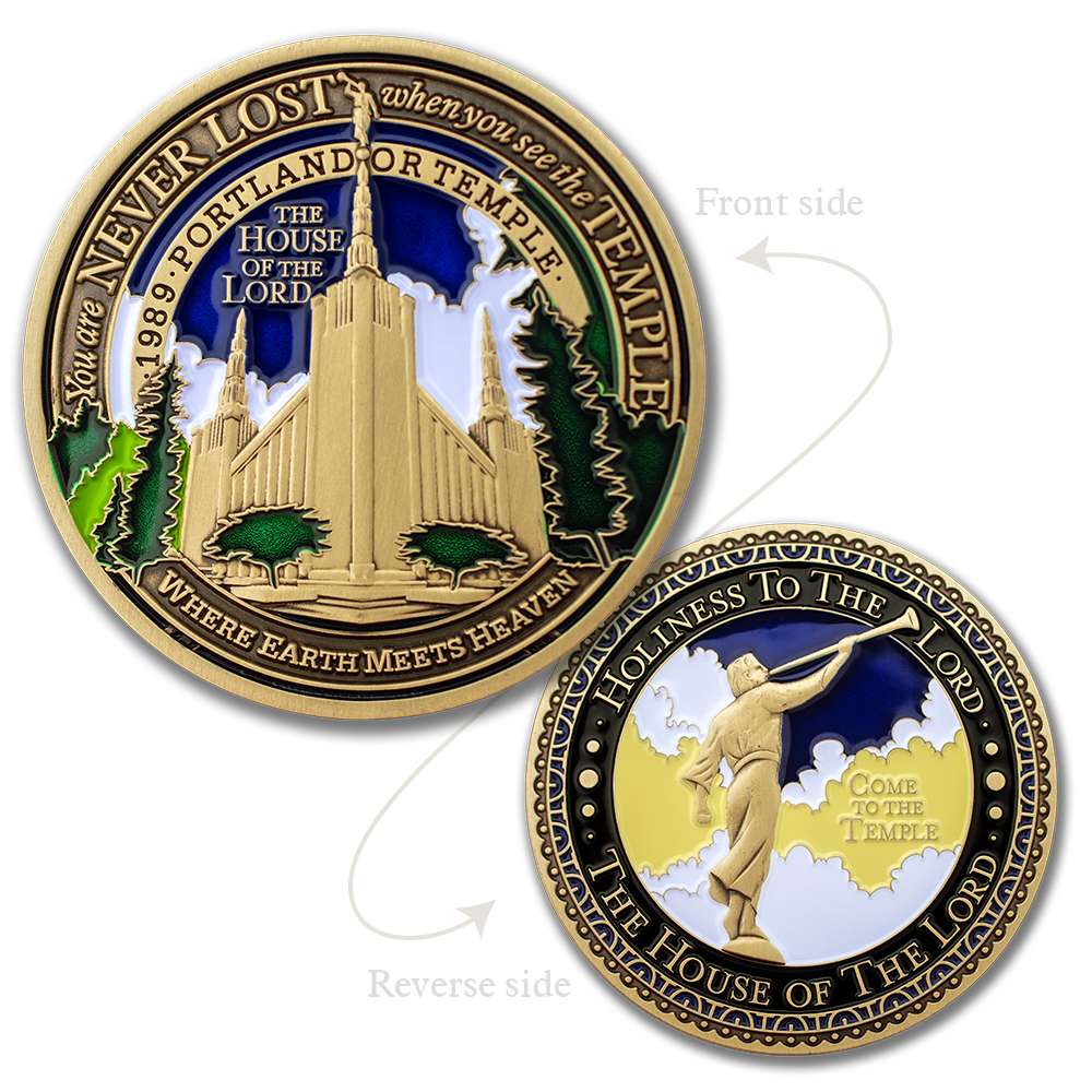 Portland Oregon Temple Medallion Coin, , large image number 3