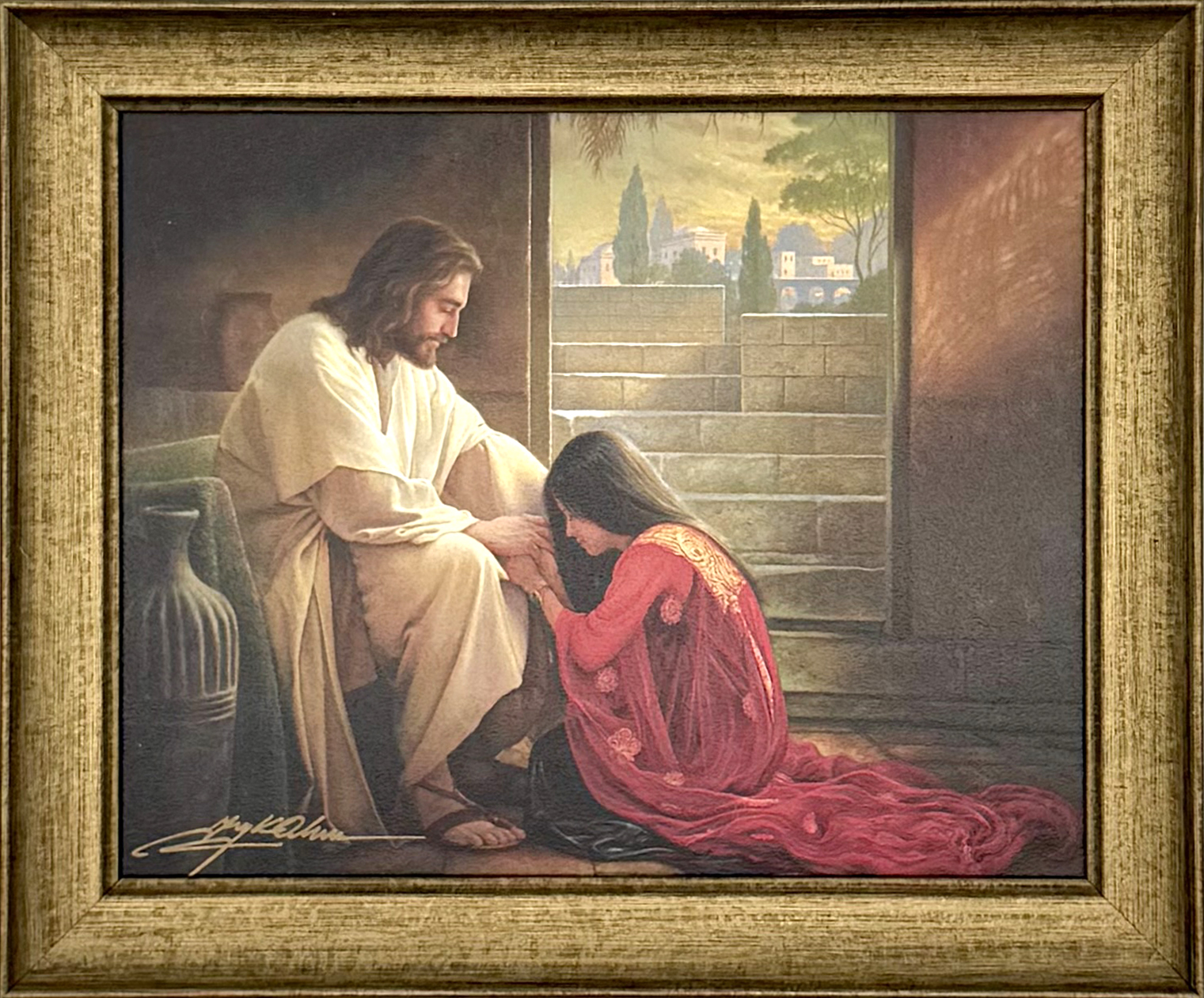 Forgiven (10x12 Framed Textured Paper Print)