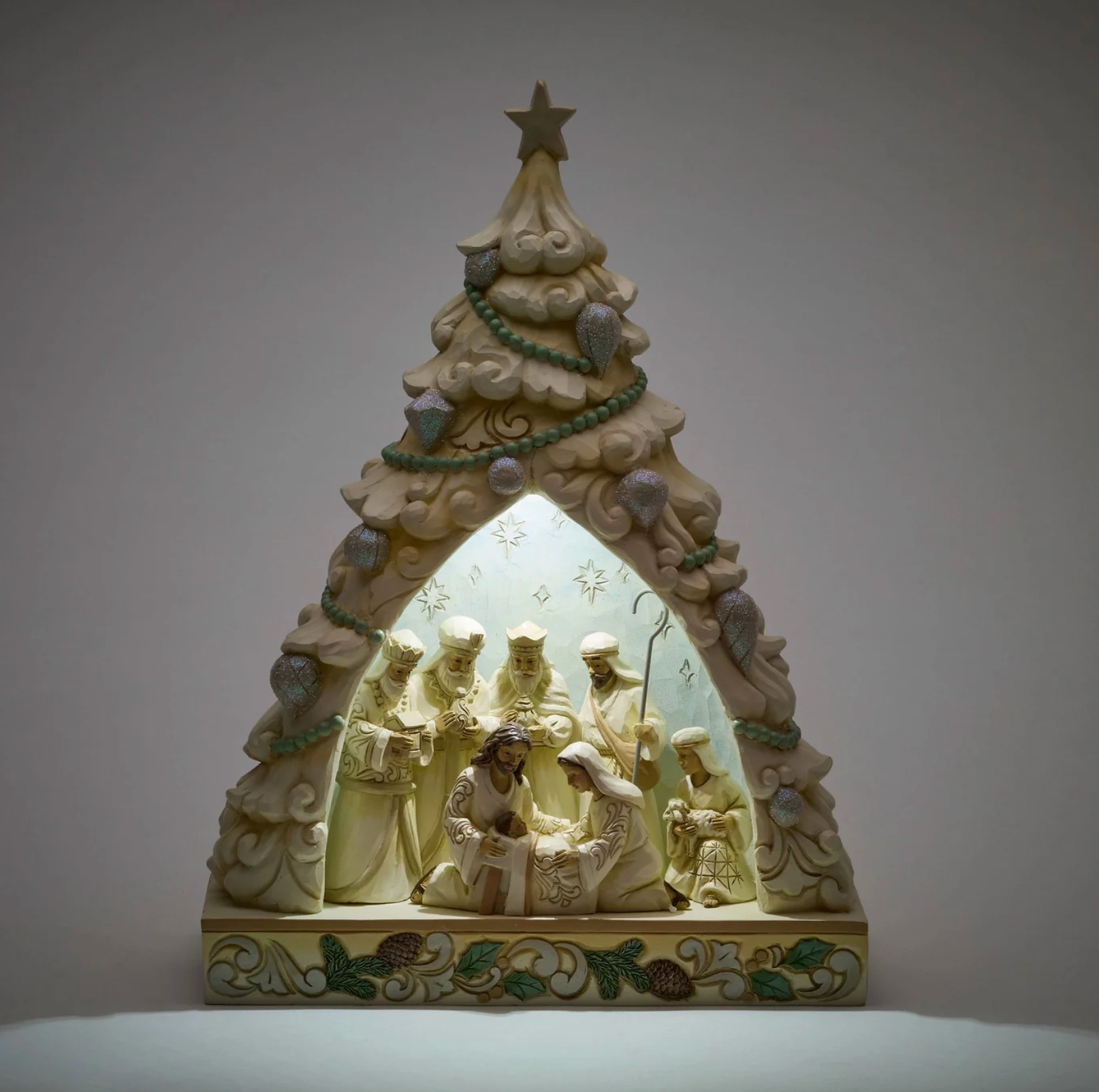 Light-up Woodland Tree Nativity Diorama, , large image number 3