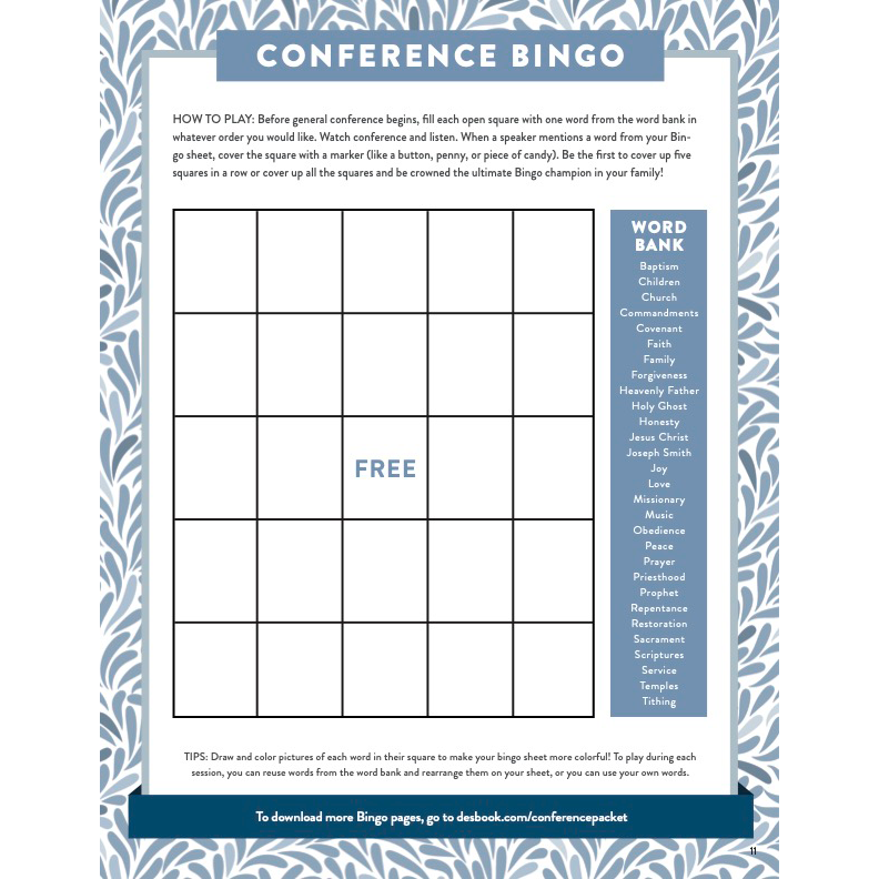 Spring 2025 General Conference Bingo, , large image number 0