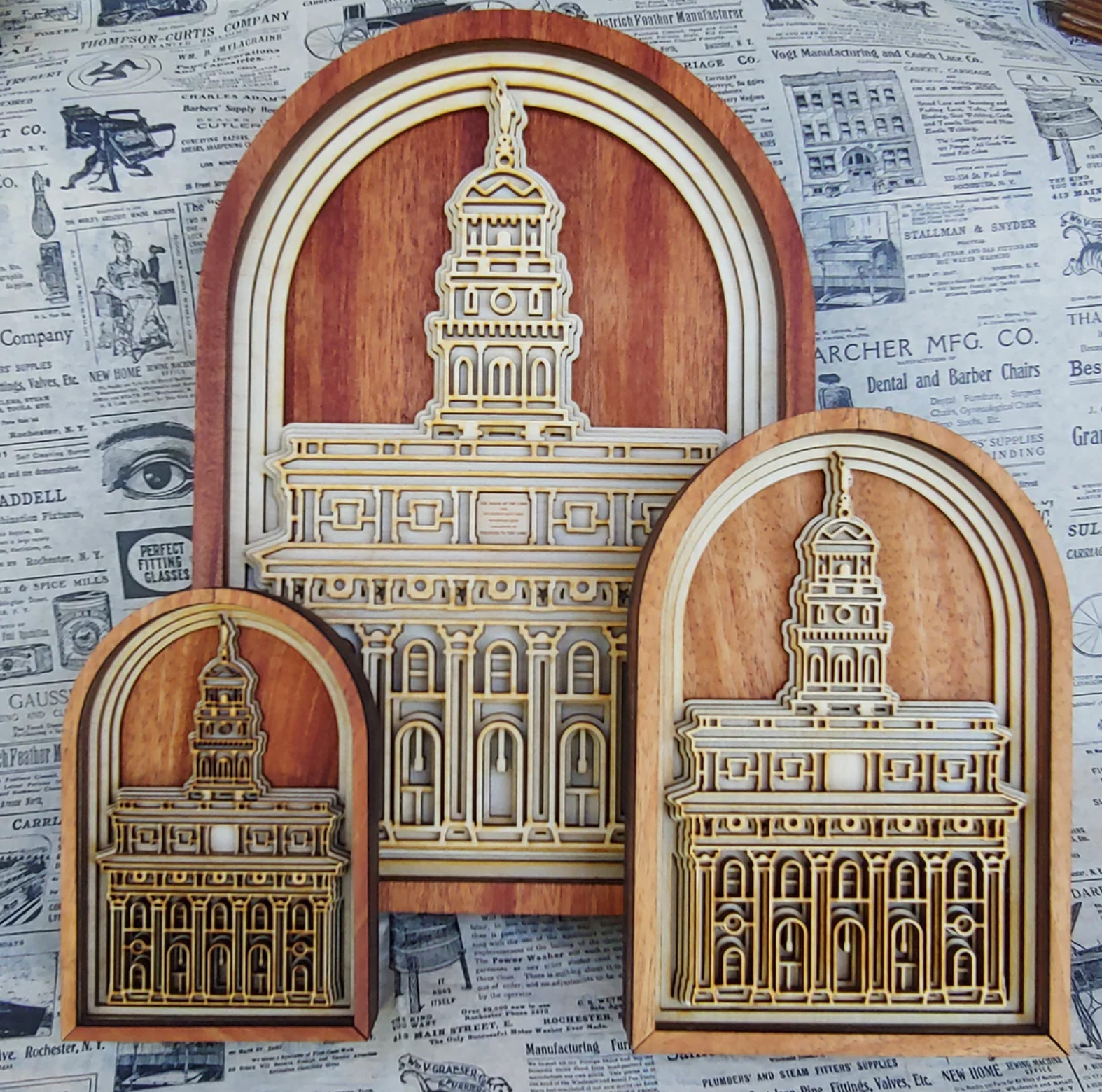 Nauvoo Temple Layered Wood Plaque, , large image number 3