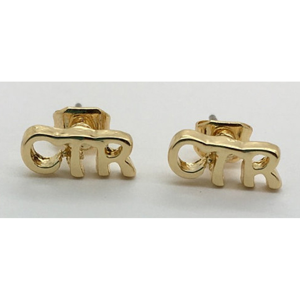 Gold and Silver CTR Earrings, , large image number 2