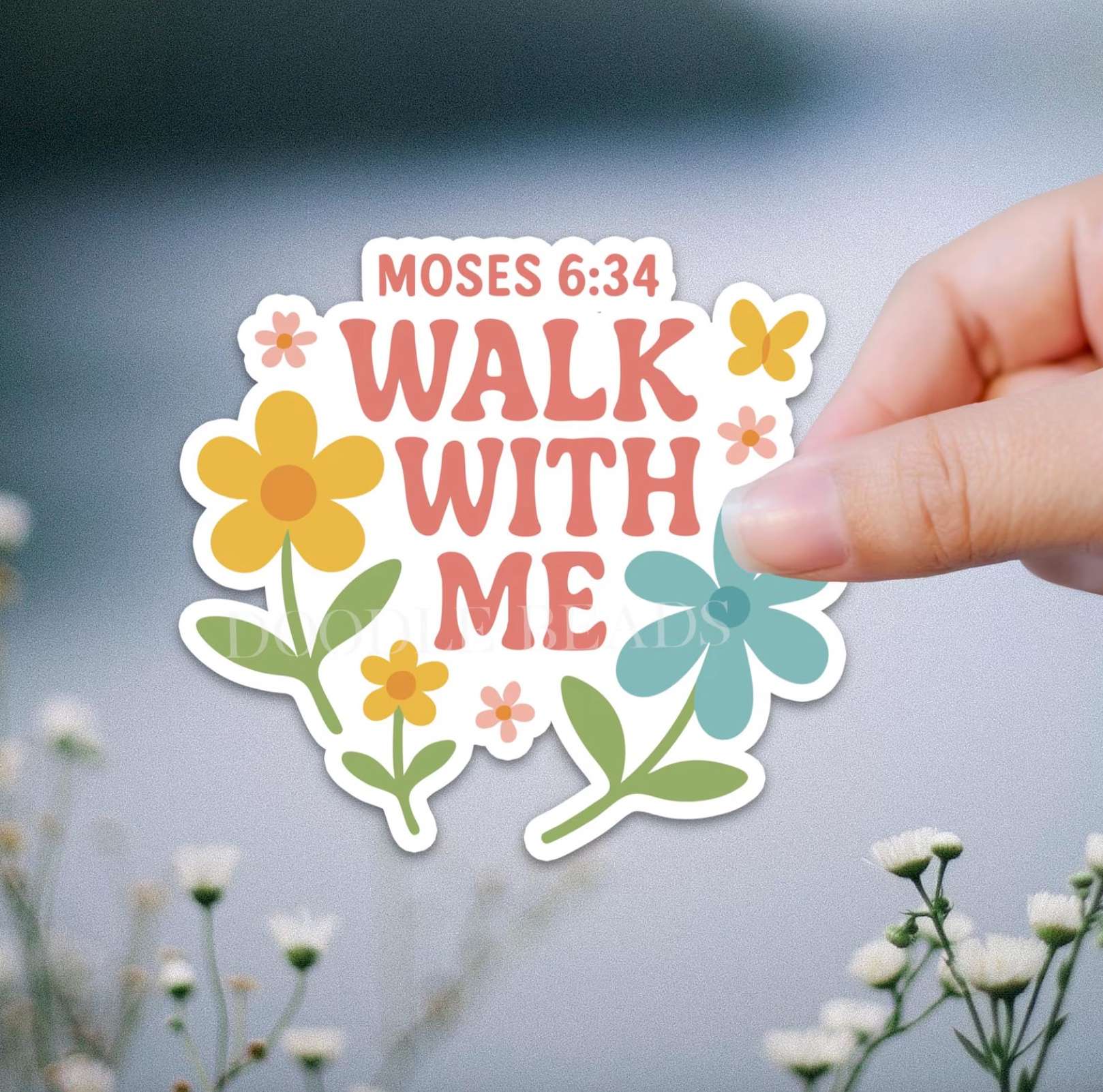 2026 Youth Theme Walk with Me Daisy Flower Sticker, , large