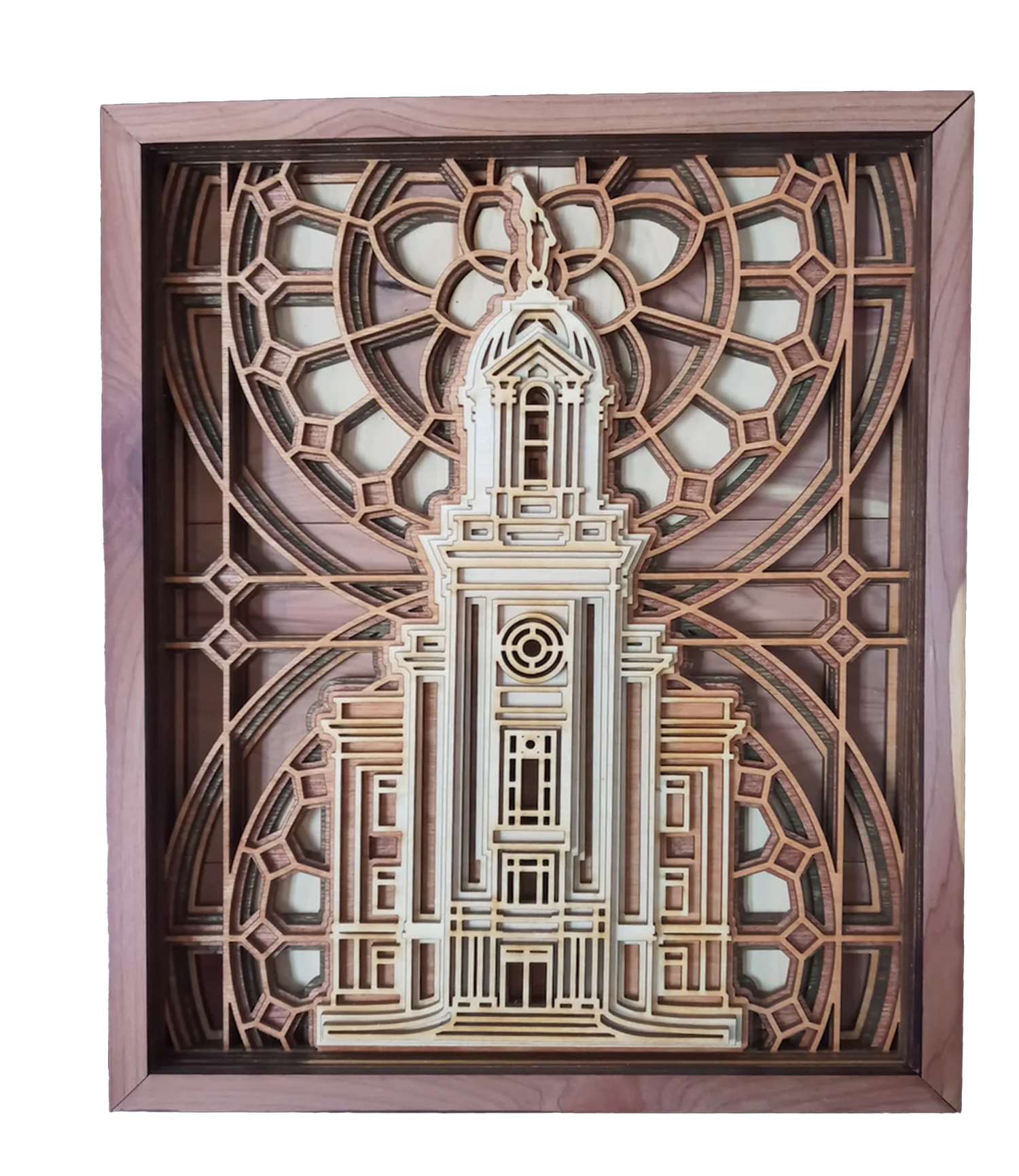 Cedar City Utah Temple Layered Wood Plaque