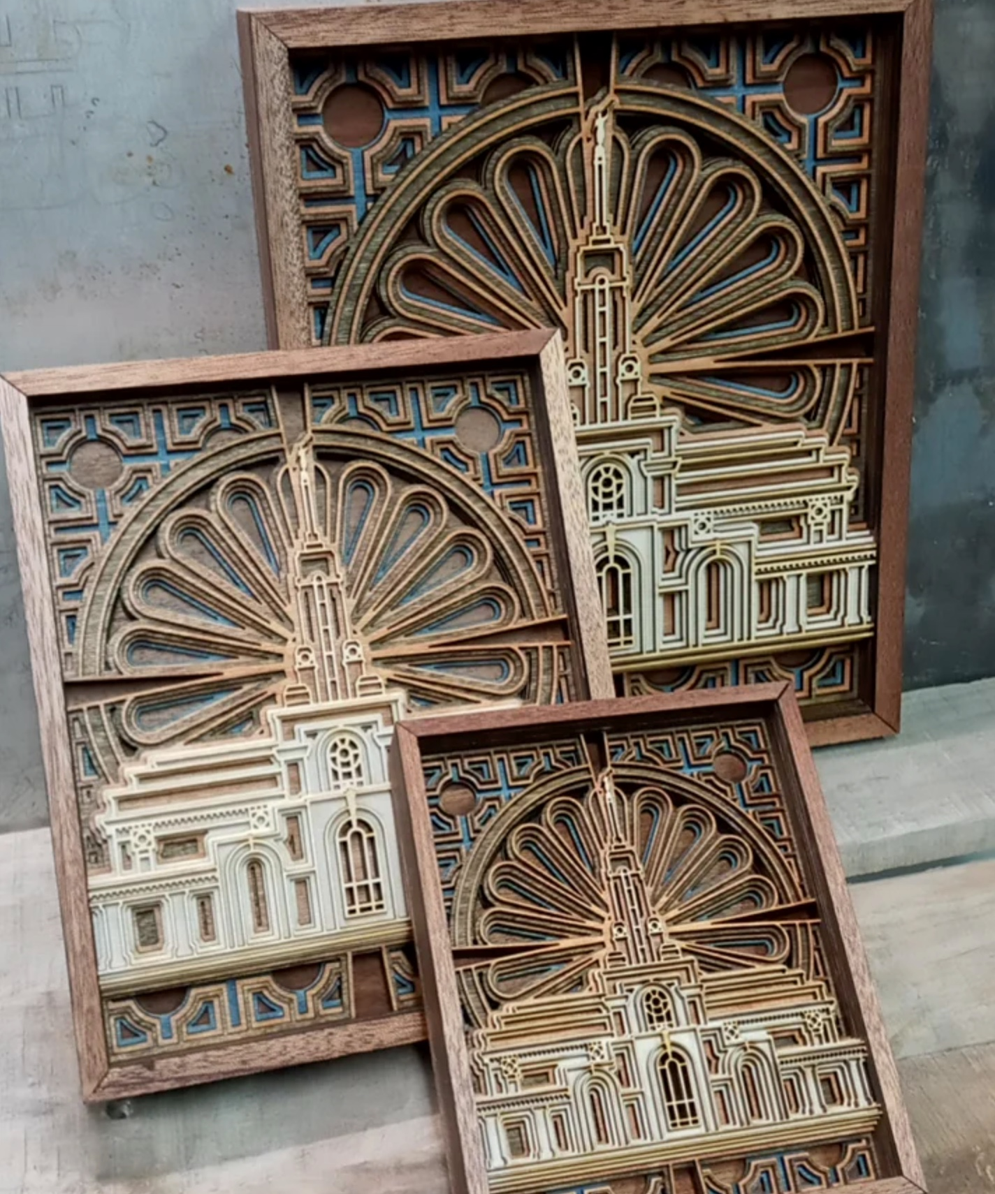 Mt. Timpanogos Utah Temple Layered Wood Plaque, , large image number 4