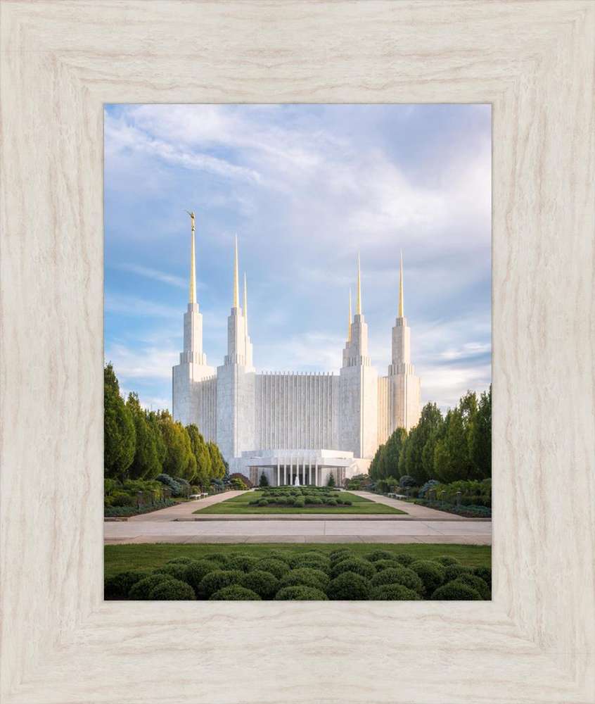 Washington, D.C. Temple, Blue Sky (15x13 Ivory Framed Paper Print)