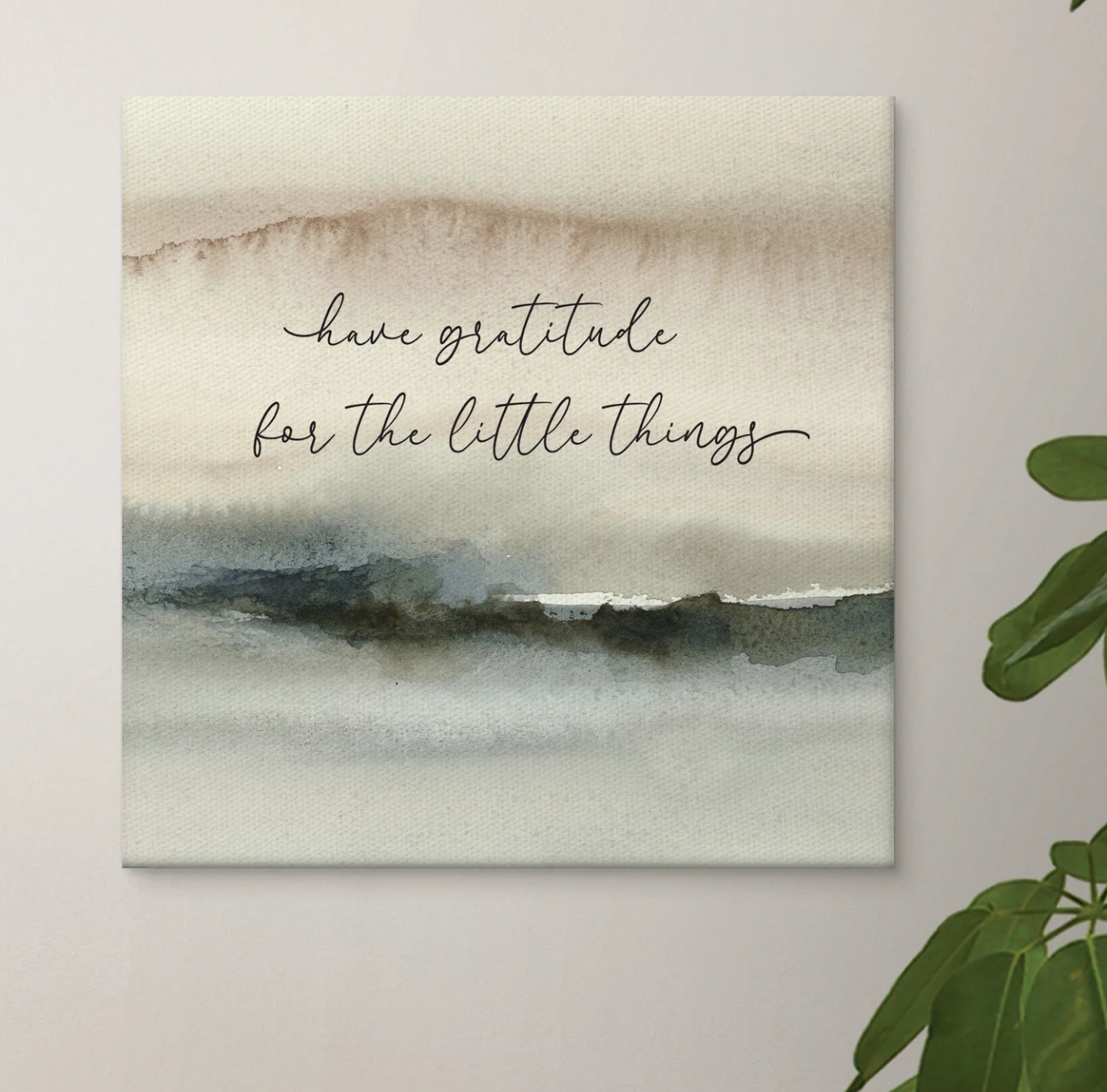 Gratitude For the Little Things (11X11 Canvas Plaque)