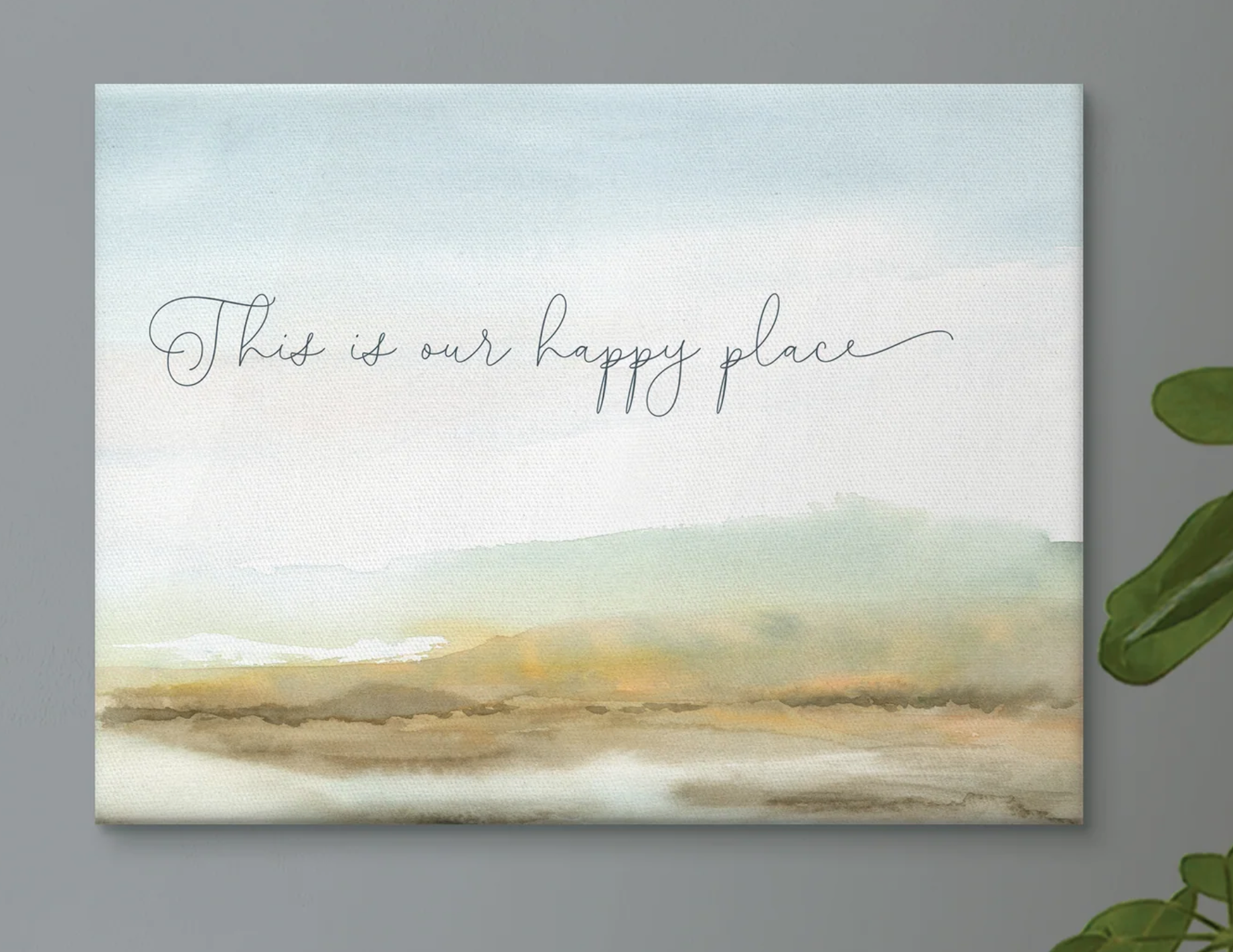 Our Happy Place (15X12 Canvas Plaque)