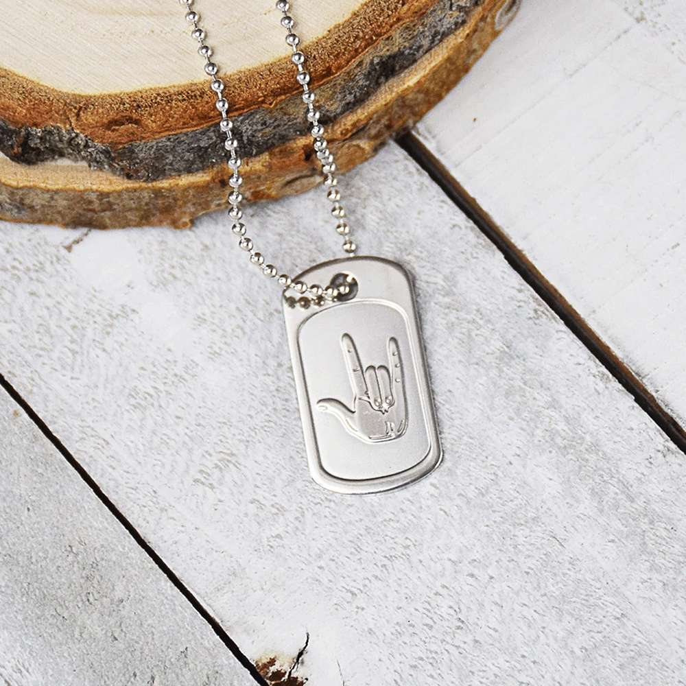 I Love You Sign Language Dog Tag, , large image number 3