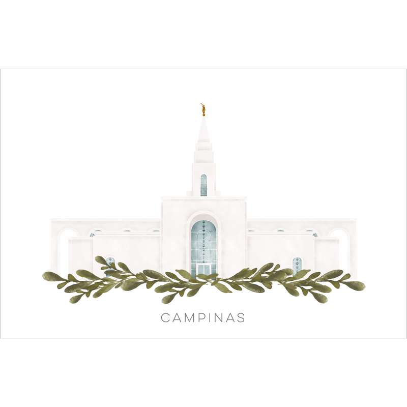 Campinas Brazil Temple (28x34 Framed Paper Print)