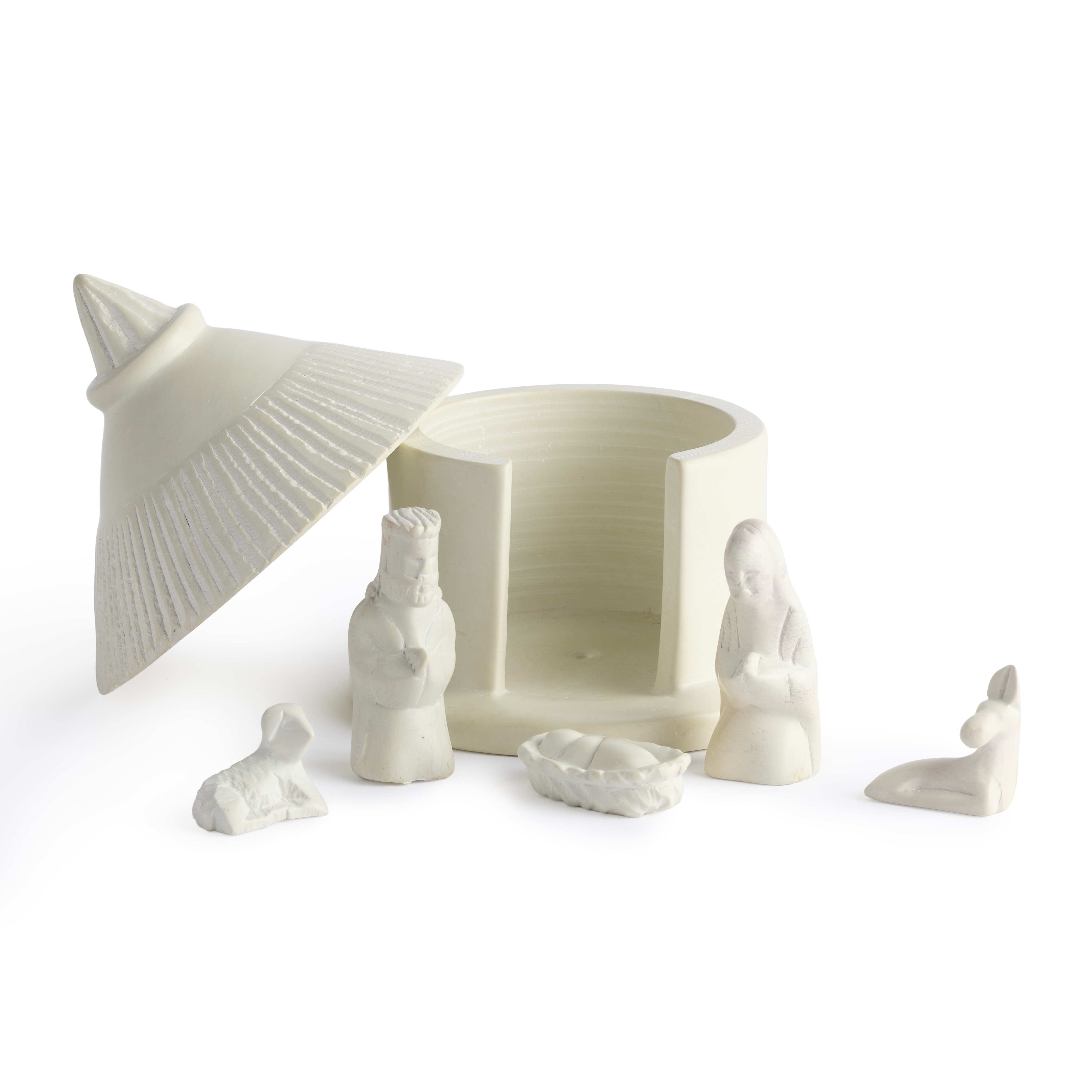 Kenya Soapstone Hut Nativity, , large