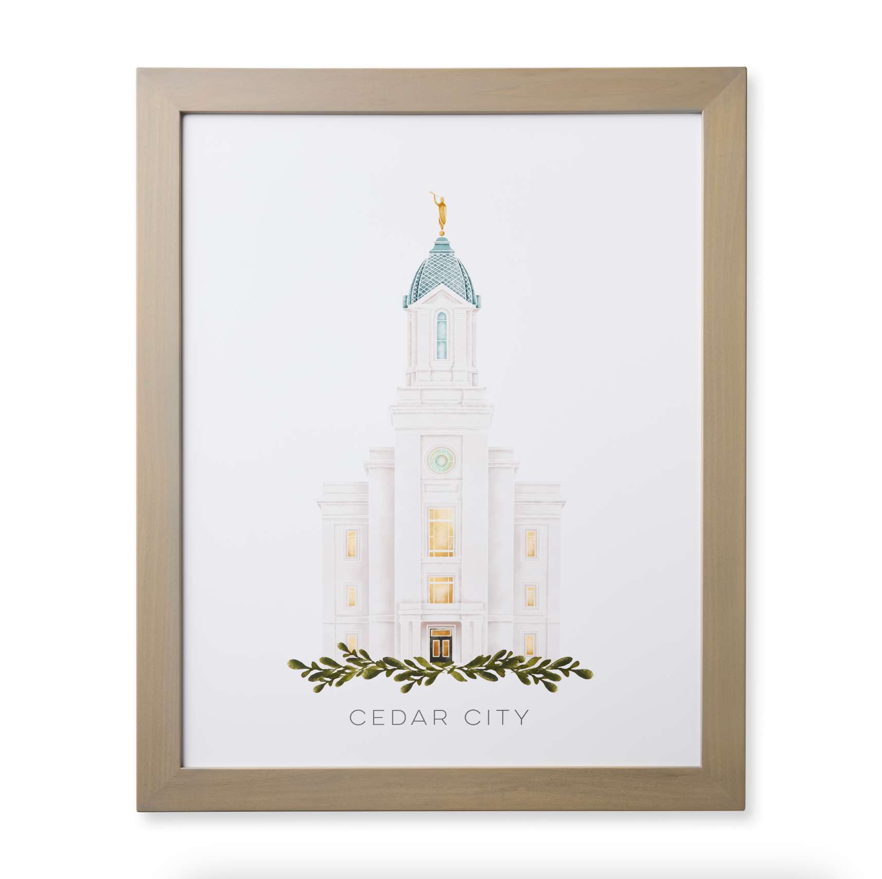 Cedar City Utah Temple (28x34 Framed Paper Print), , large image number 0