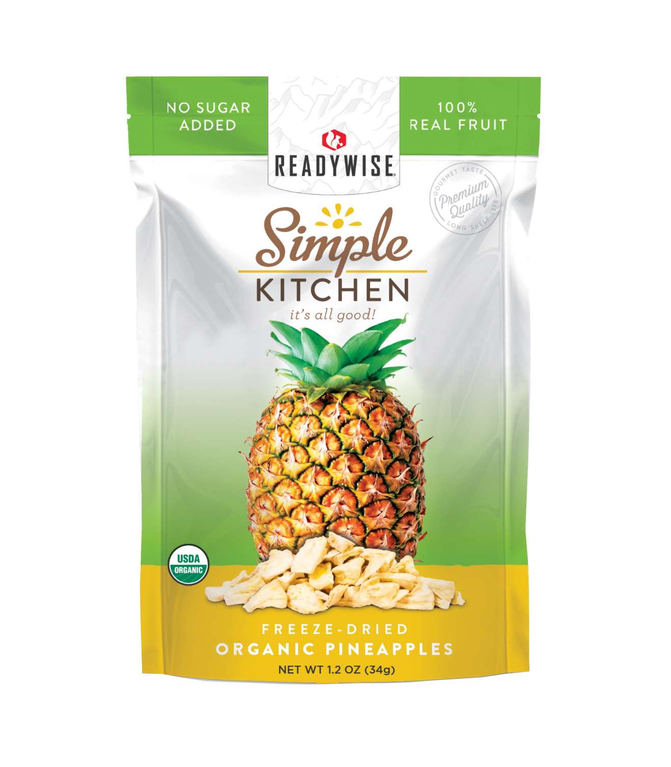 Simple Kitchen Organic Freeze-Dried Pineapples Single Pouch