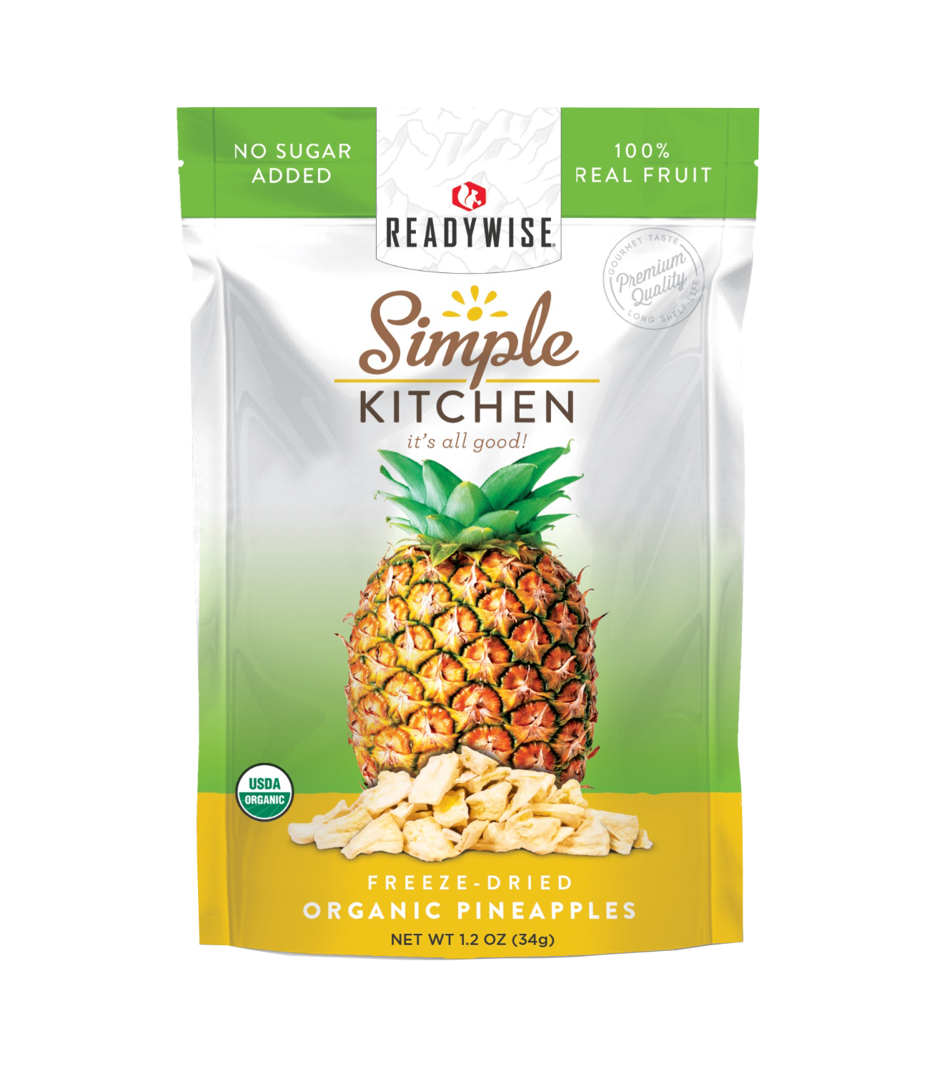 Simple Kitchen Organic Freeze-Dried Pineapples Single Pouch