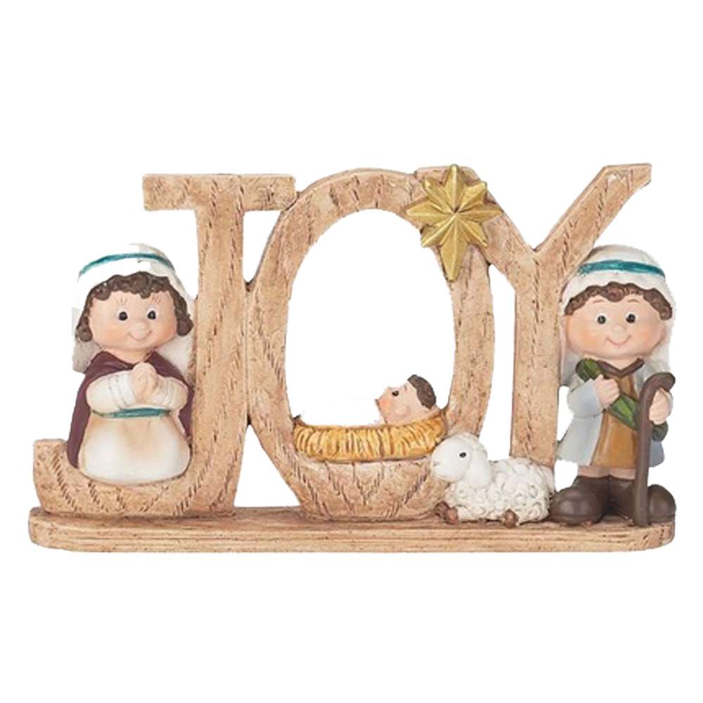 "Joy" Holy Family Resin Nativity Letters, , large image number 0