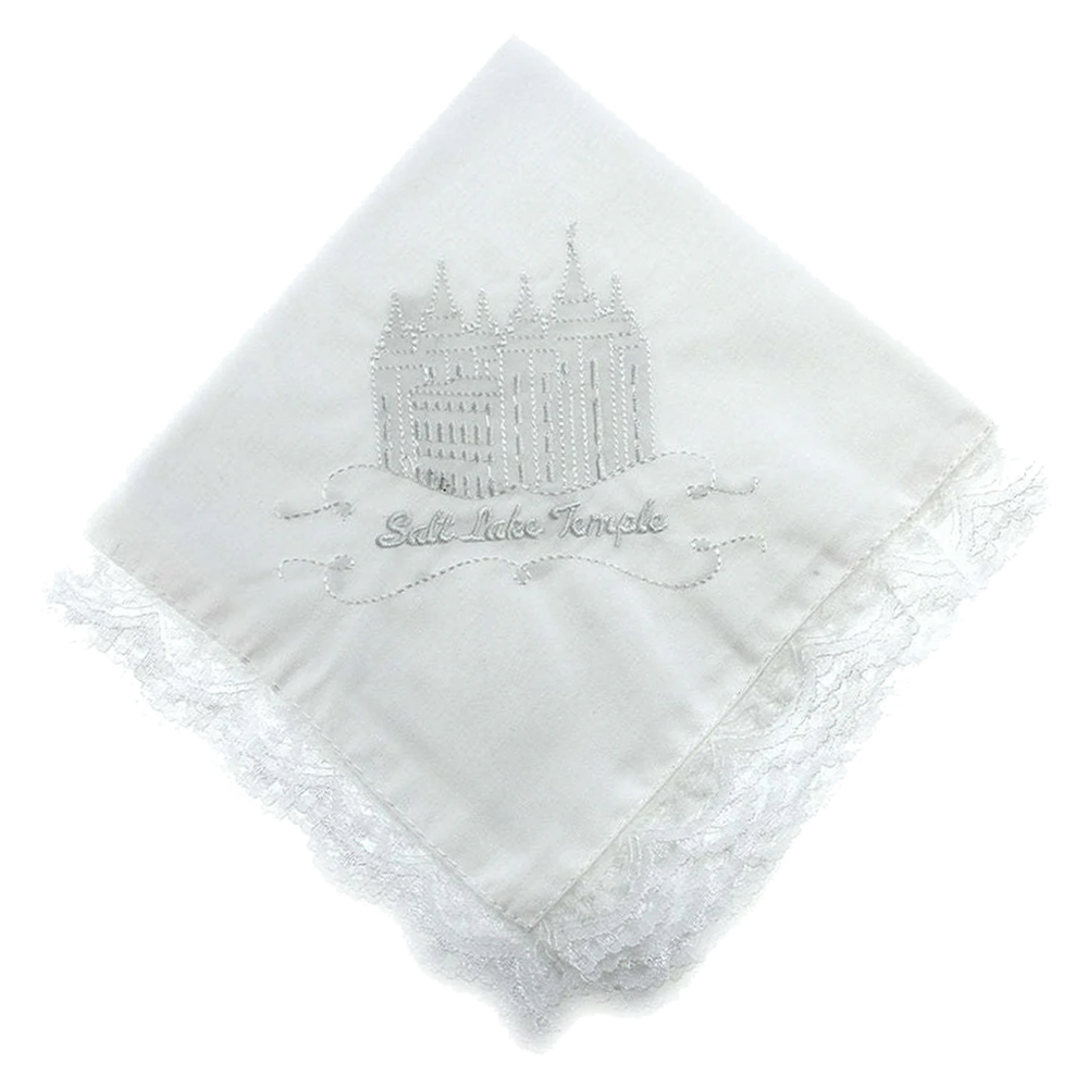 Salt Lake Temple Handkerchief - Lace 
