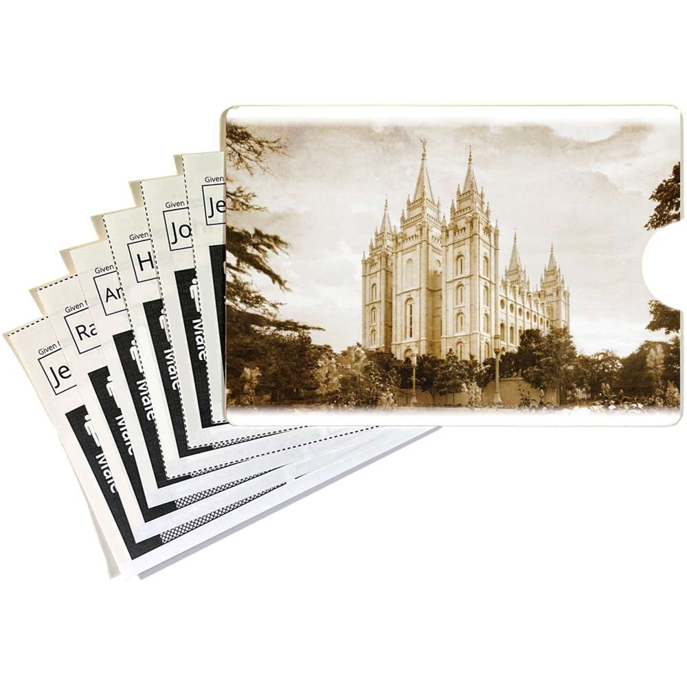Salt Lake Temple Antiqued Photo Temple Family Name Holder, , large