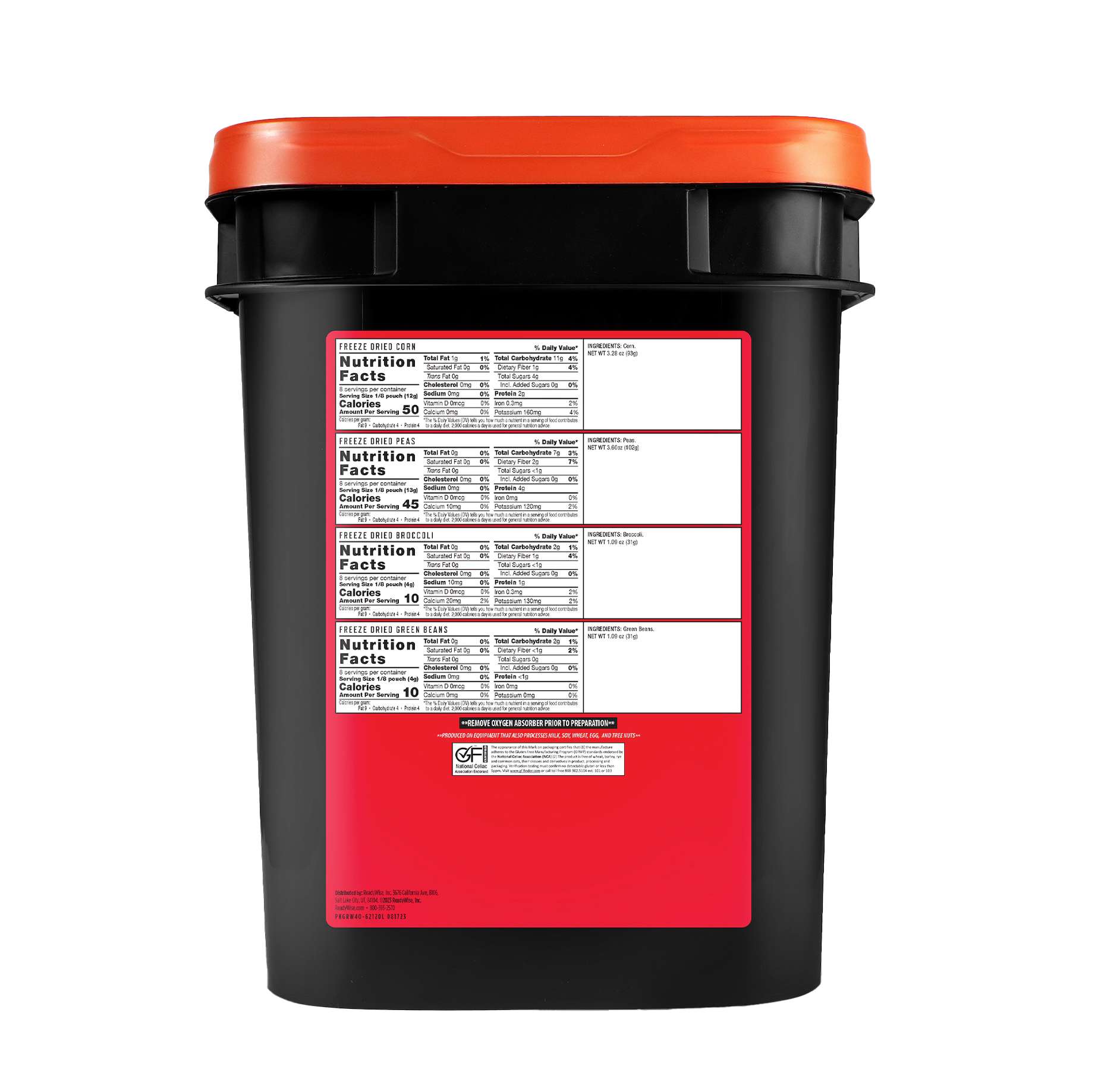120 Serving Freeze-Dried Vegetable Bucket, , large image number 5