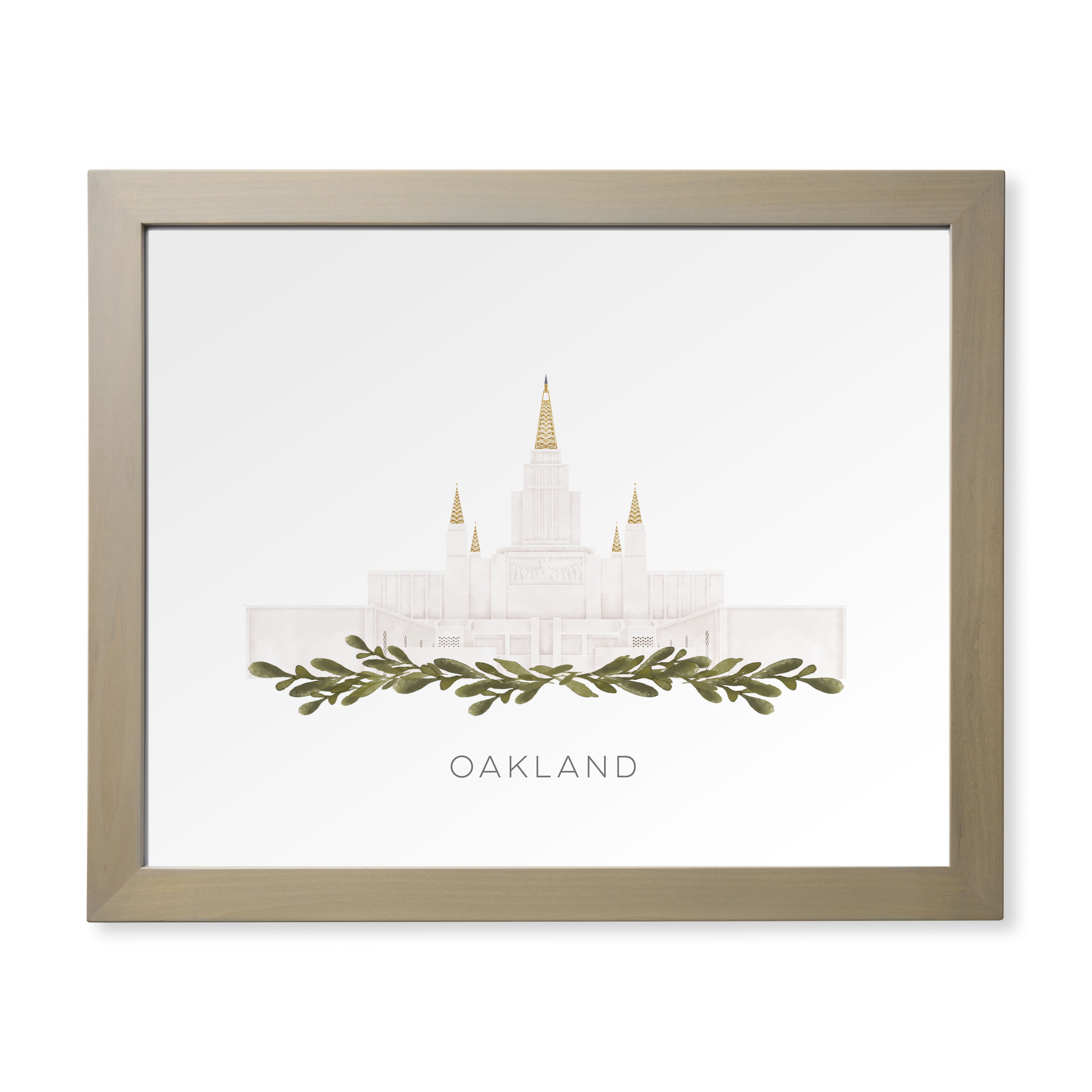 Oakland California Temple (28x34 Framed Paper Print), , large image number 0