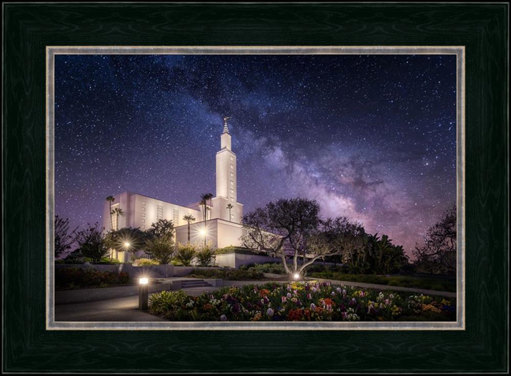 Celestial Temple Series: Los Angeles Temple (25x34 Framed Art)