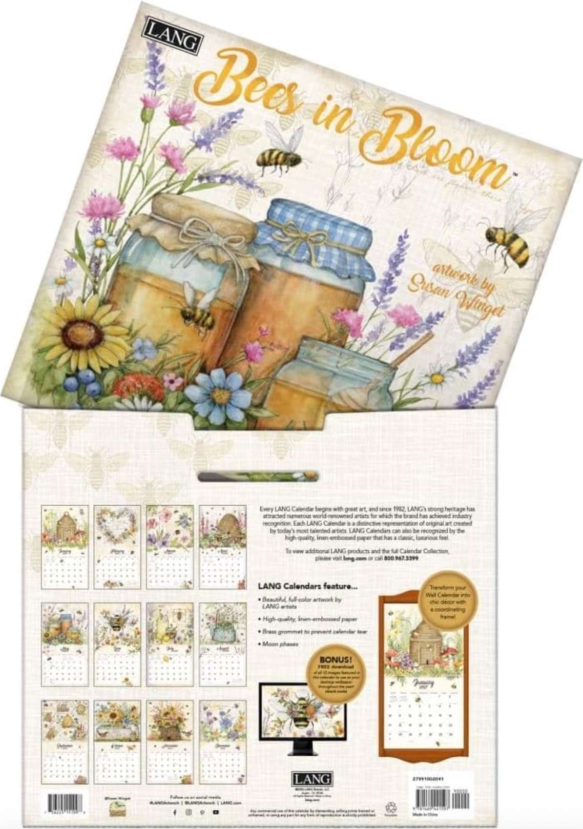 2027 Bees in Bloom Wall Calendar, , large image number 2
