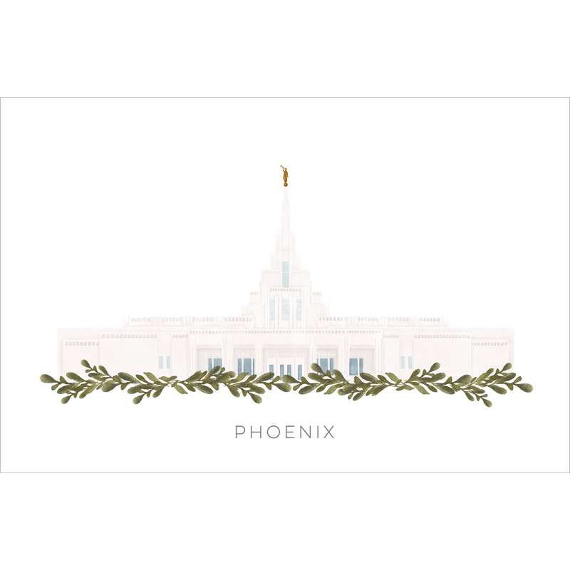 Phoenix Arizona Temple (28x34 Framed Paper Print)