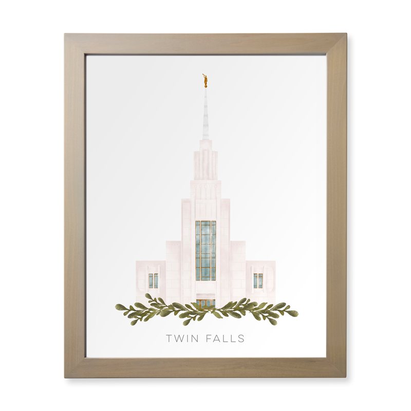 Twin Falls Idaho Temple (28x34 Framed Paper Print)