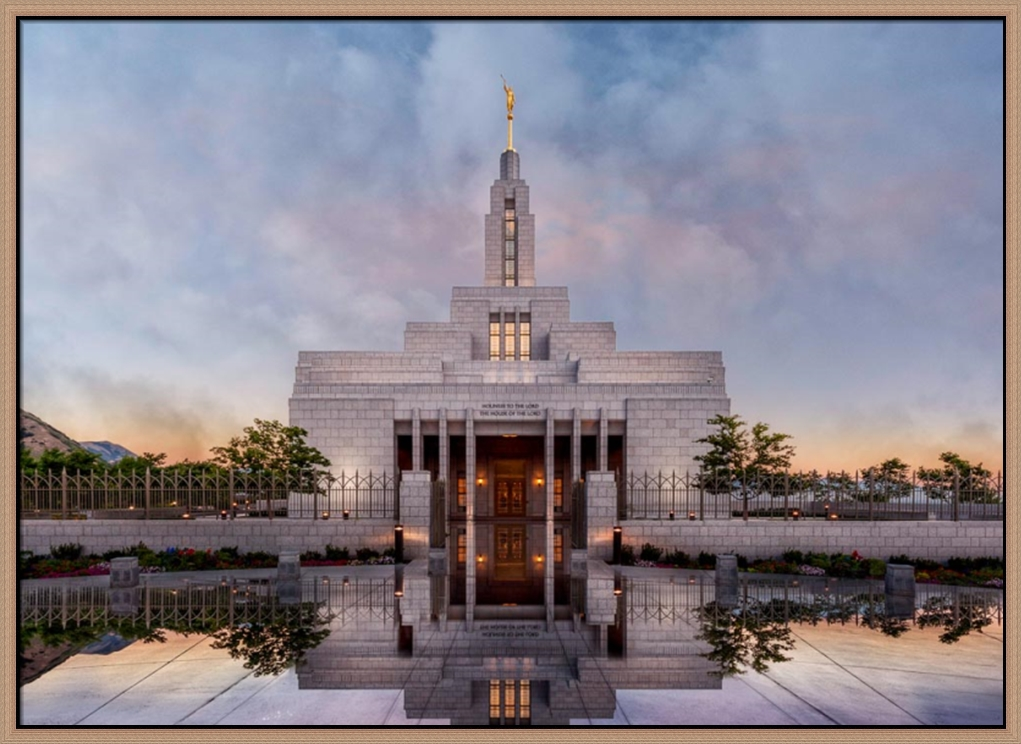 Covenant Path Temple: Draper Temple (30x41 Framed Canvas Giclee)