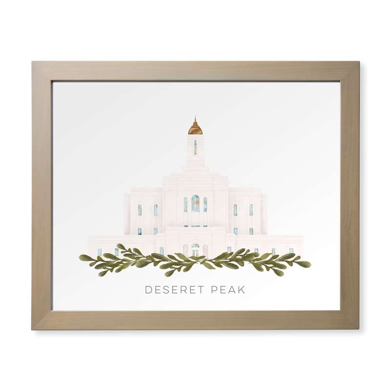 Deseret Peak Utah Temple (28x34 Framed Paper Print), , large image number 0