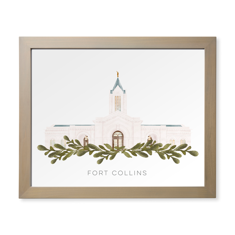 Fort Collins Colorado Temple (28x34 Framed Paper Print)