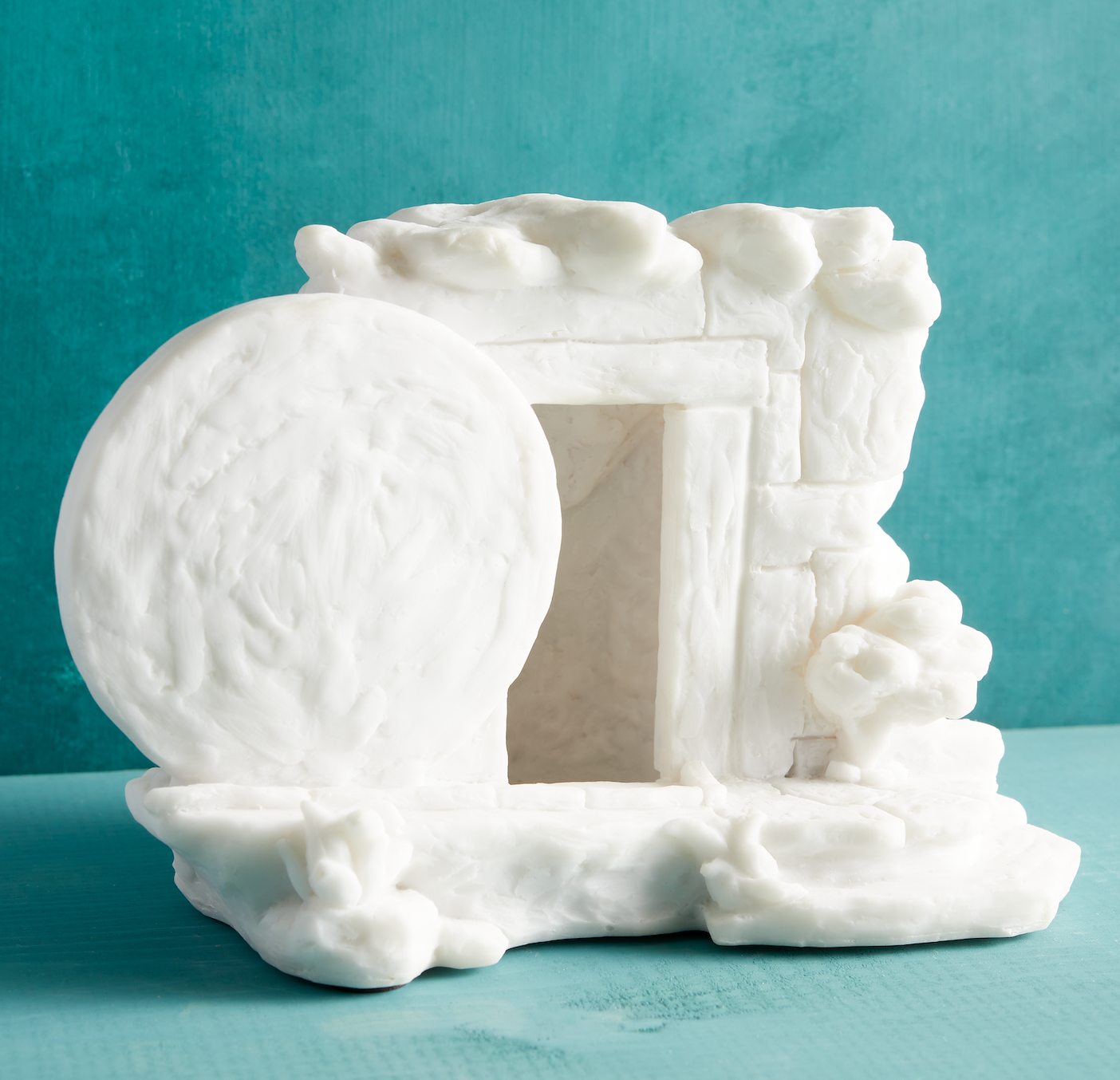 He Is Risen Tomb Marble Resin Sculpture, , large