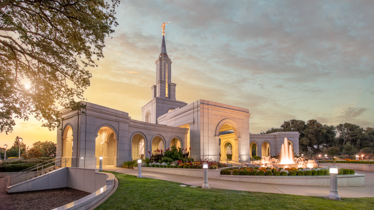 Sacramento California Temple, Fire of the Covenant Series (25x43 Framed Canvas Print), , large image number 2