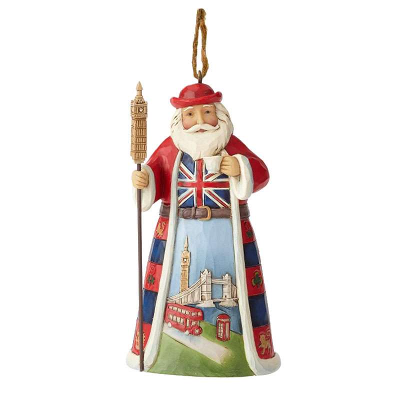 British Santa Ornament, , large image number 0