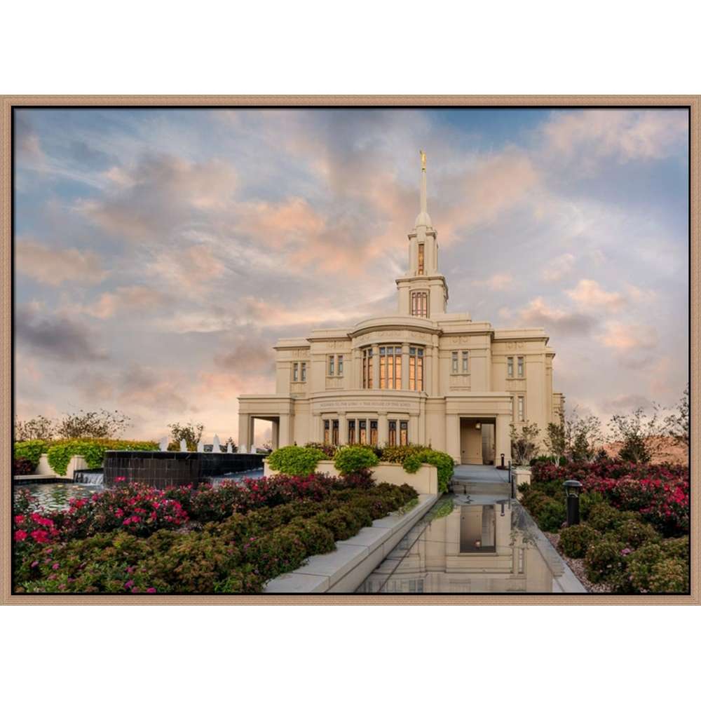 Covenant Path Temple: Payson Temple (30x41 Framed Canvas Giclee), , large image number 0