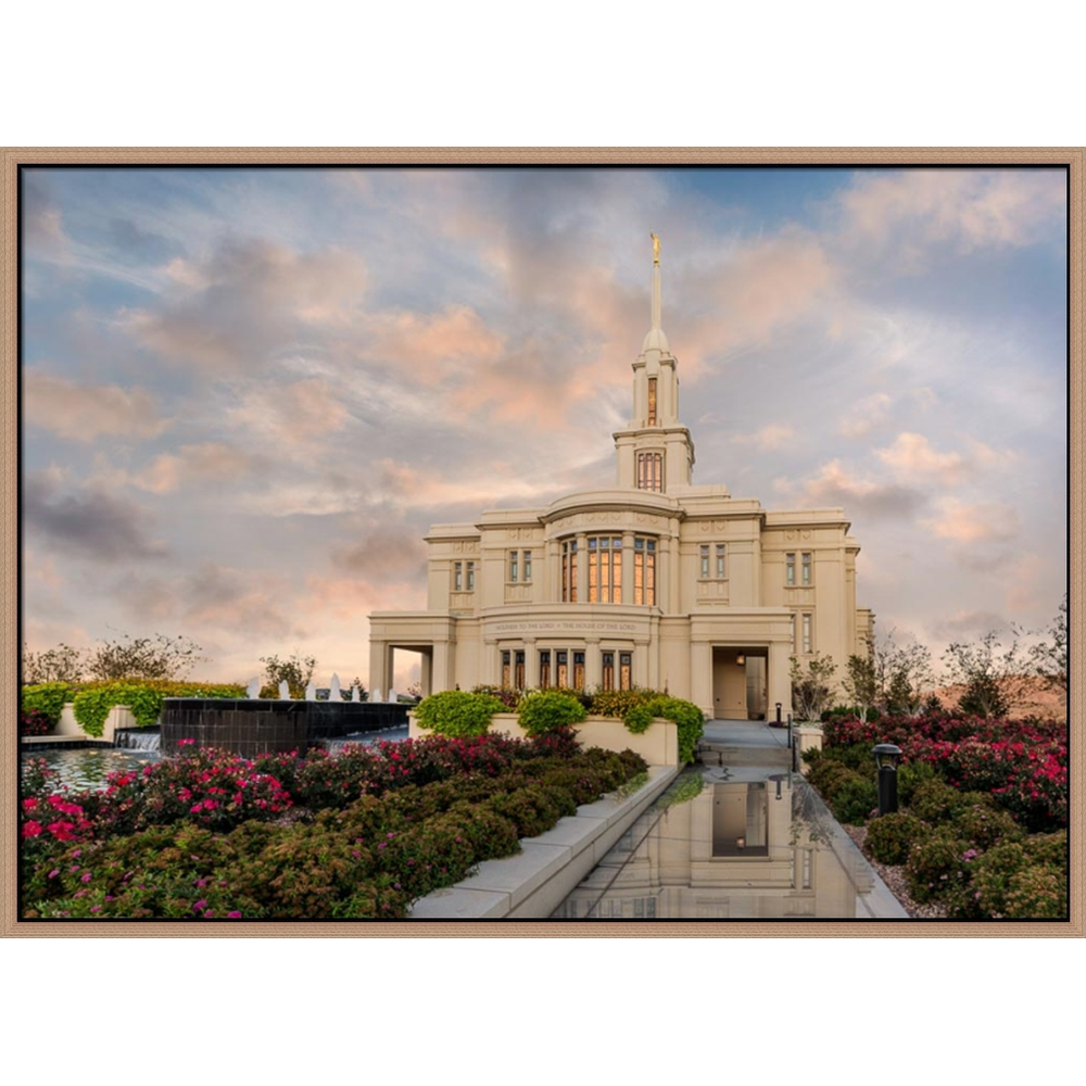 Covenant Path Temple: Payson Temple (30x41 Framed Canvas Giclee)