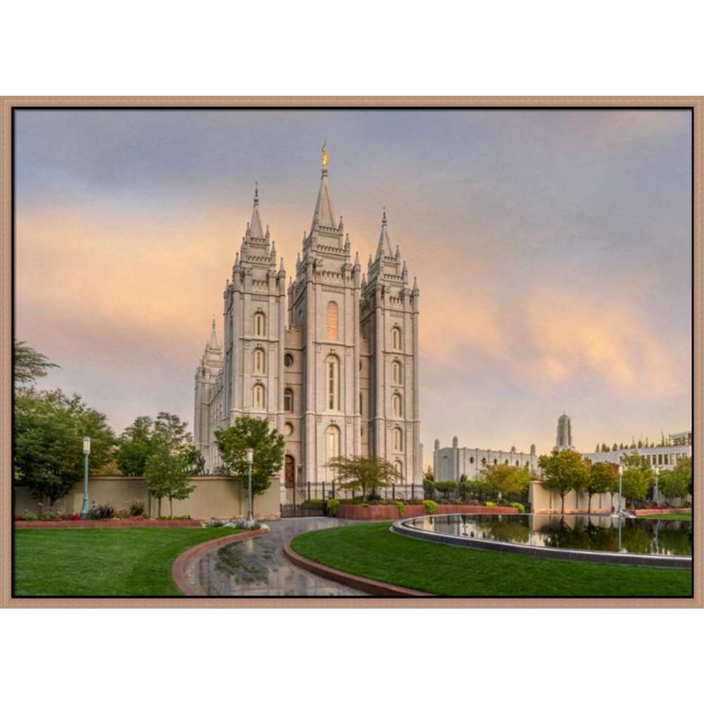 Covenant Path Temple: Salt Lake Temple (30 x 41 Framed Canvas Giclee), , large image number 0