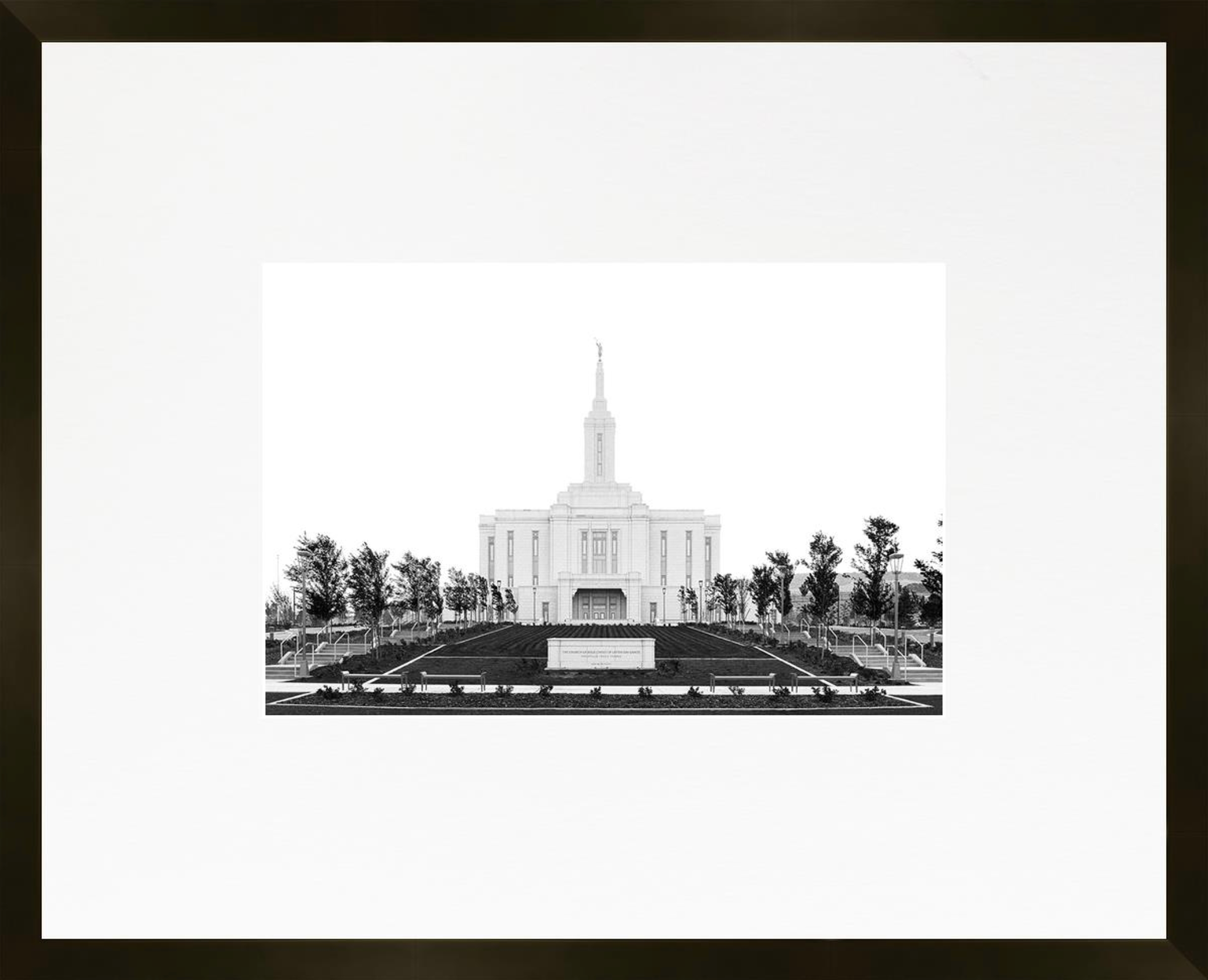 Pocatello Idaho Temple, Place of Peace (21x17 Framed Paper Print)