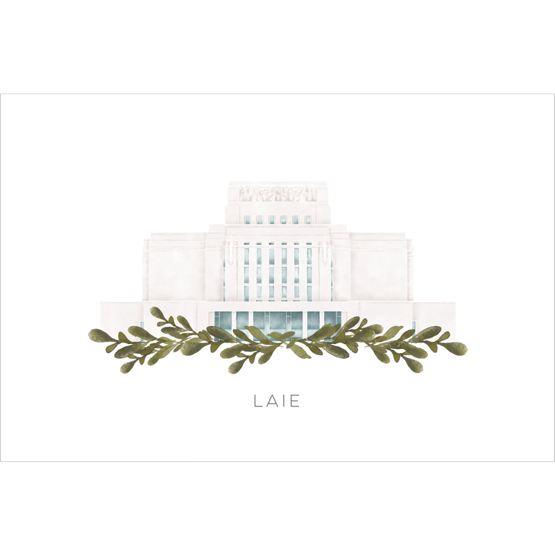 Laie Hawaii Temple (28x34 Framed Paper Print)