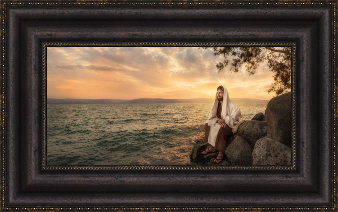 At the Sea of Galilee (24x15 Framed Art), , large image number 0