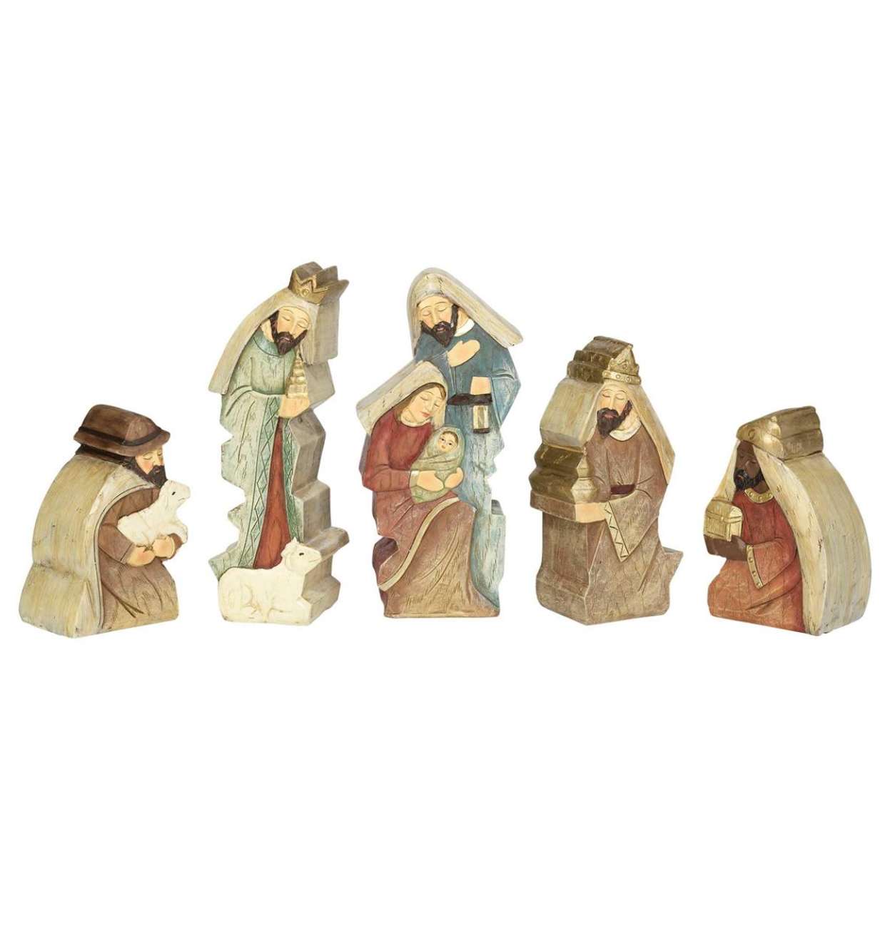 Interlocking Nesting Wise Men Resin Nativity