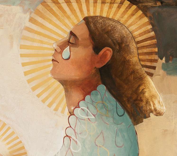 She Became Herself with Tears (11x14 Matted print), , large