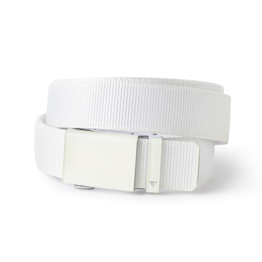 ¥AM BELT WHITE White on White Nylon 40mm Belt